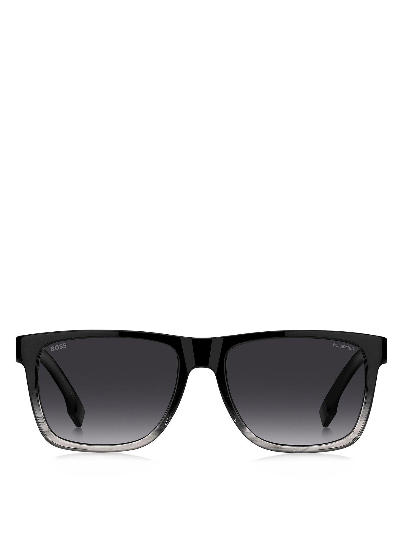  image of boss-hugo-boss-grey-acetate-rectangular-sunglasses