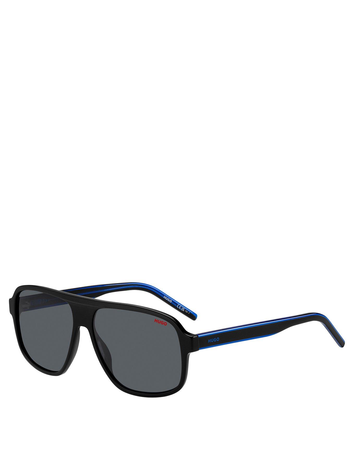 front image of hugo-rectangular-flat-top-sunglasses