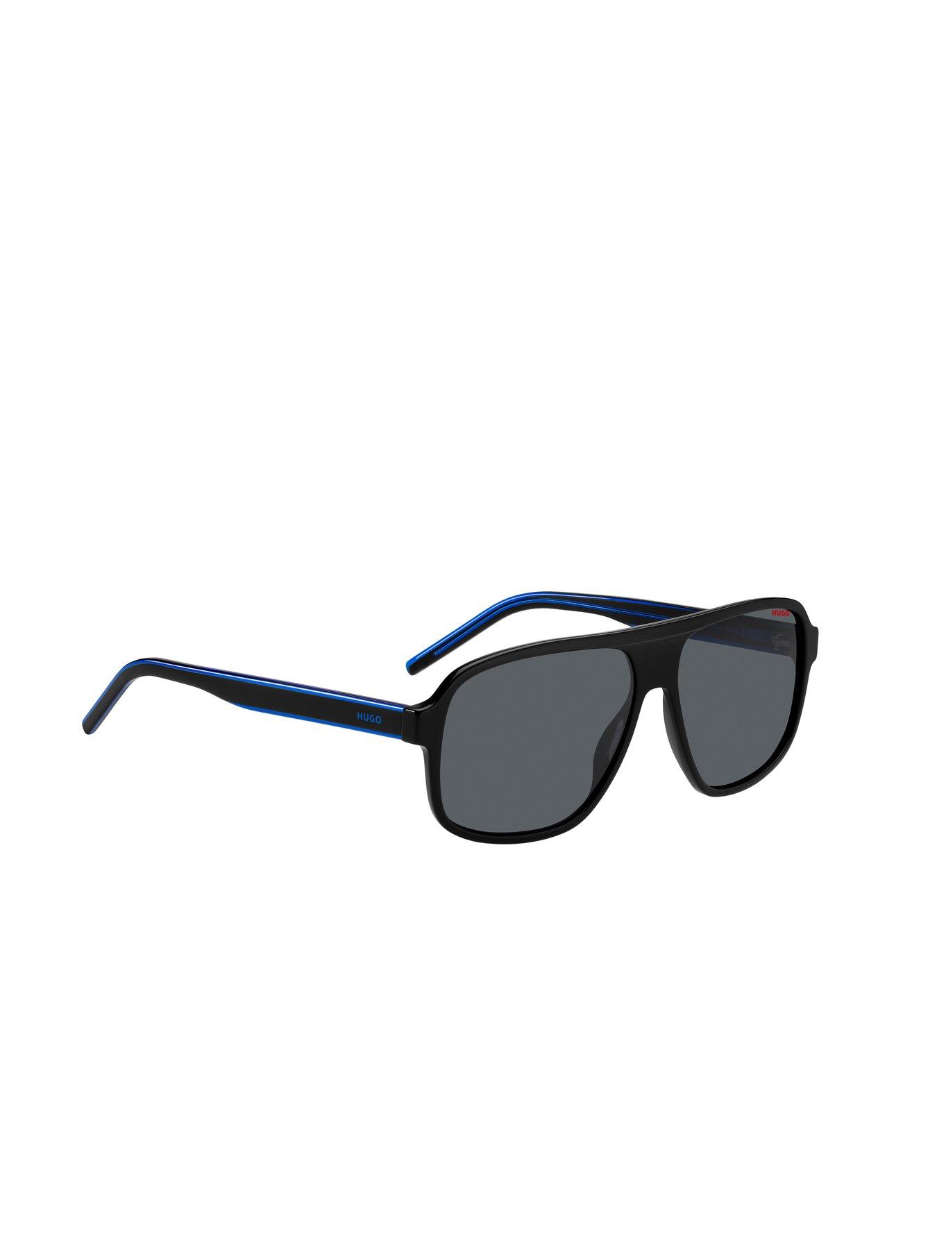 back image of hugo-rectangular-flat-top-sunglasses