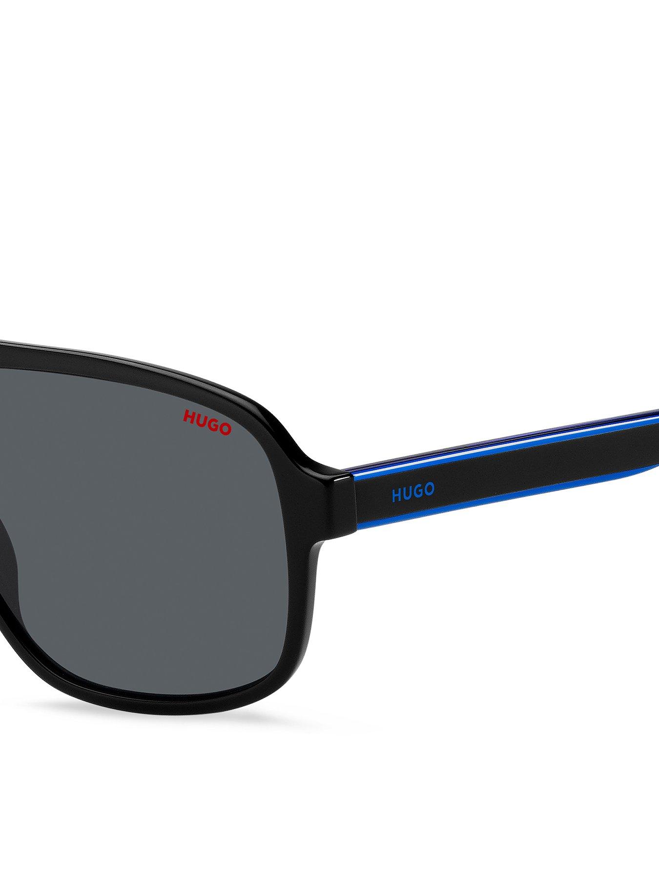  image of hugo-rectangular-flat-top-sunglasses