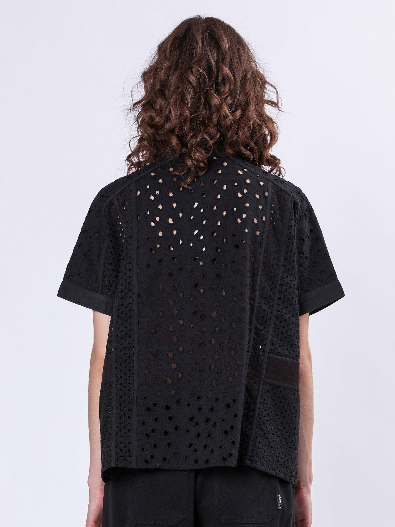  image of religion-topaz-embroidery-anglais-blouse-black