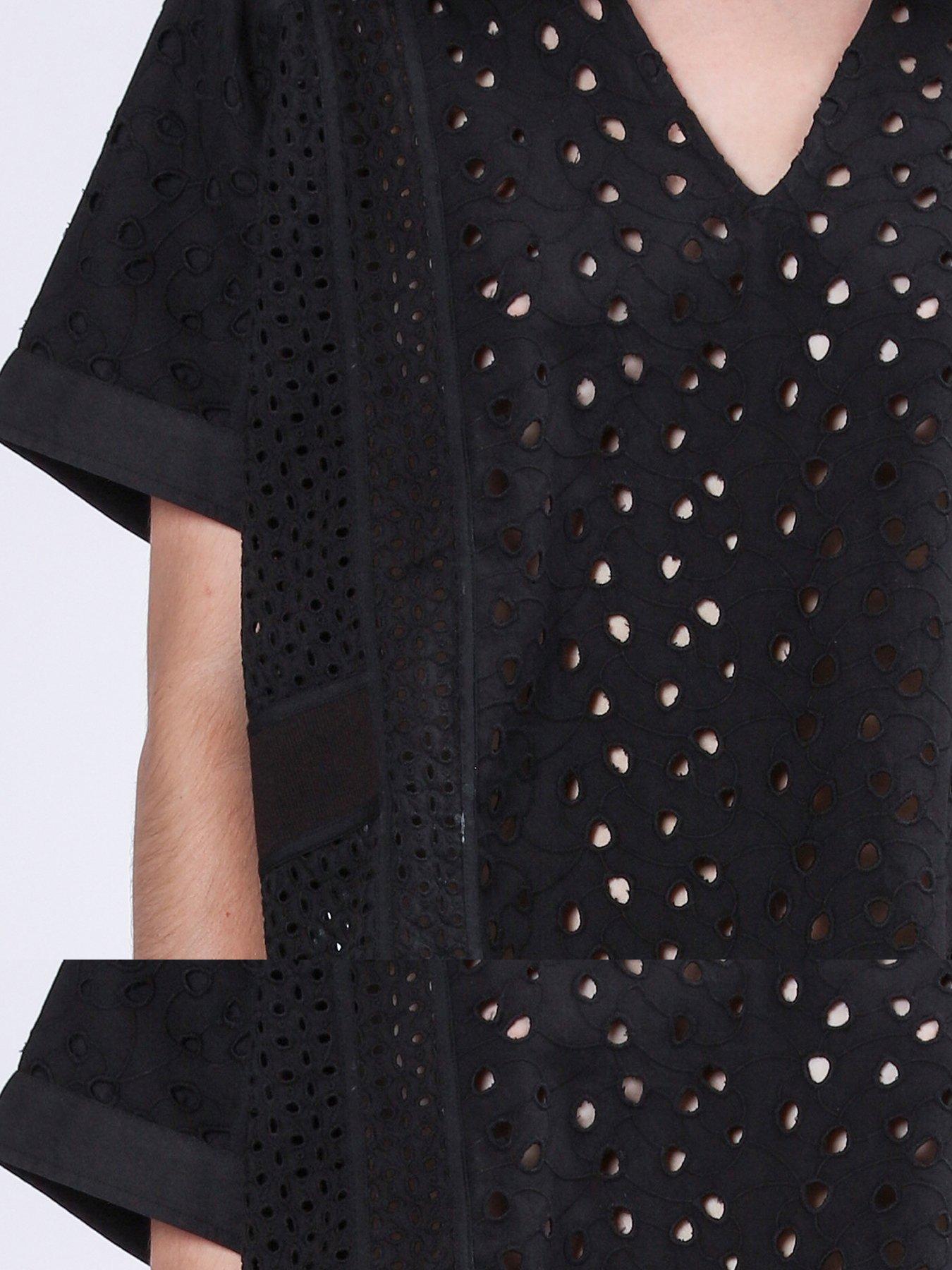  image of religion-topaz-embroidery-anglais-blouse-black
