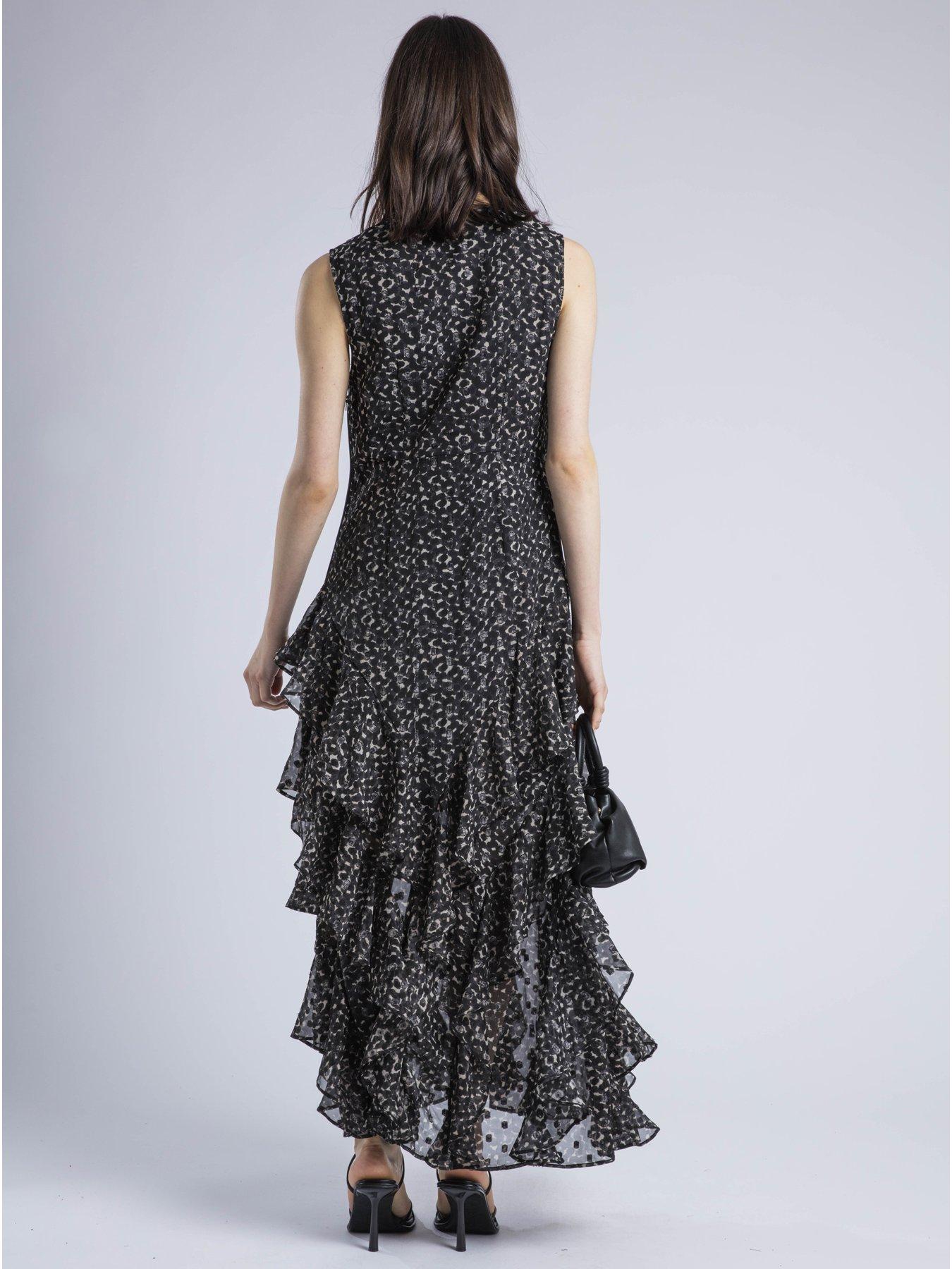 Image 2 of 6 of Religion Maya Maxi Shirt Dress In Cute Polkadot - Black