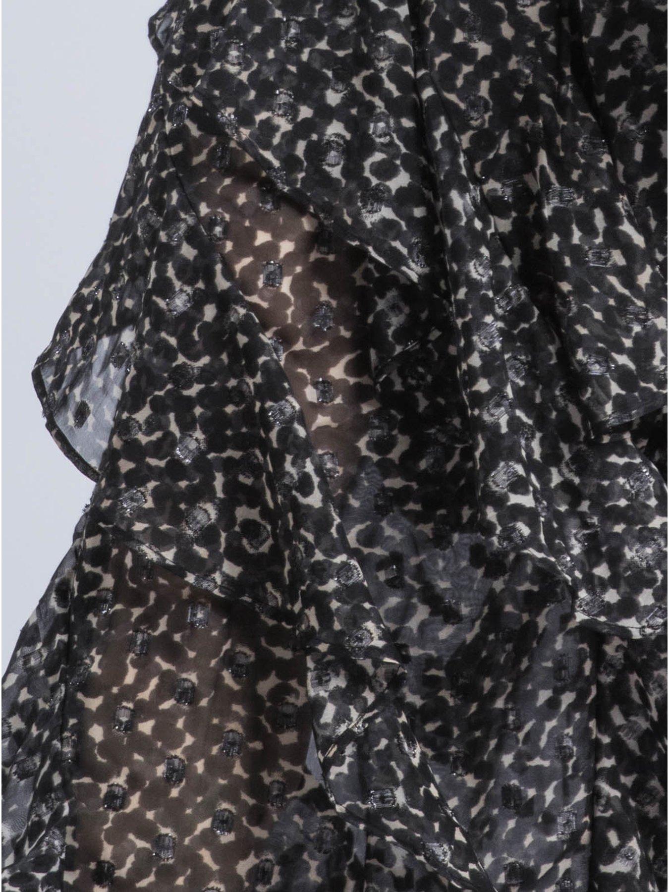  image of religion-maya-maxi-shirt-dress-in-cute-polkadot-black