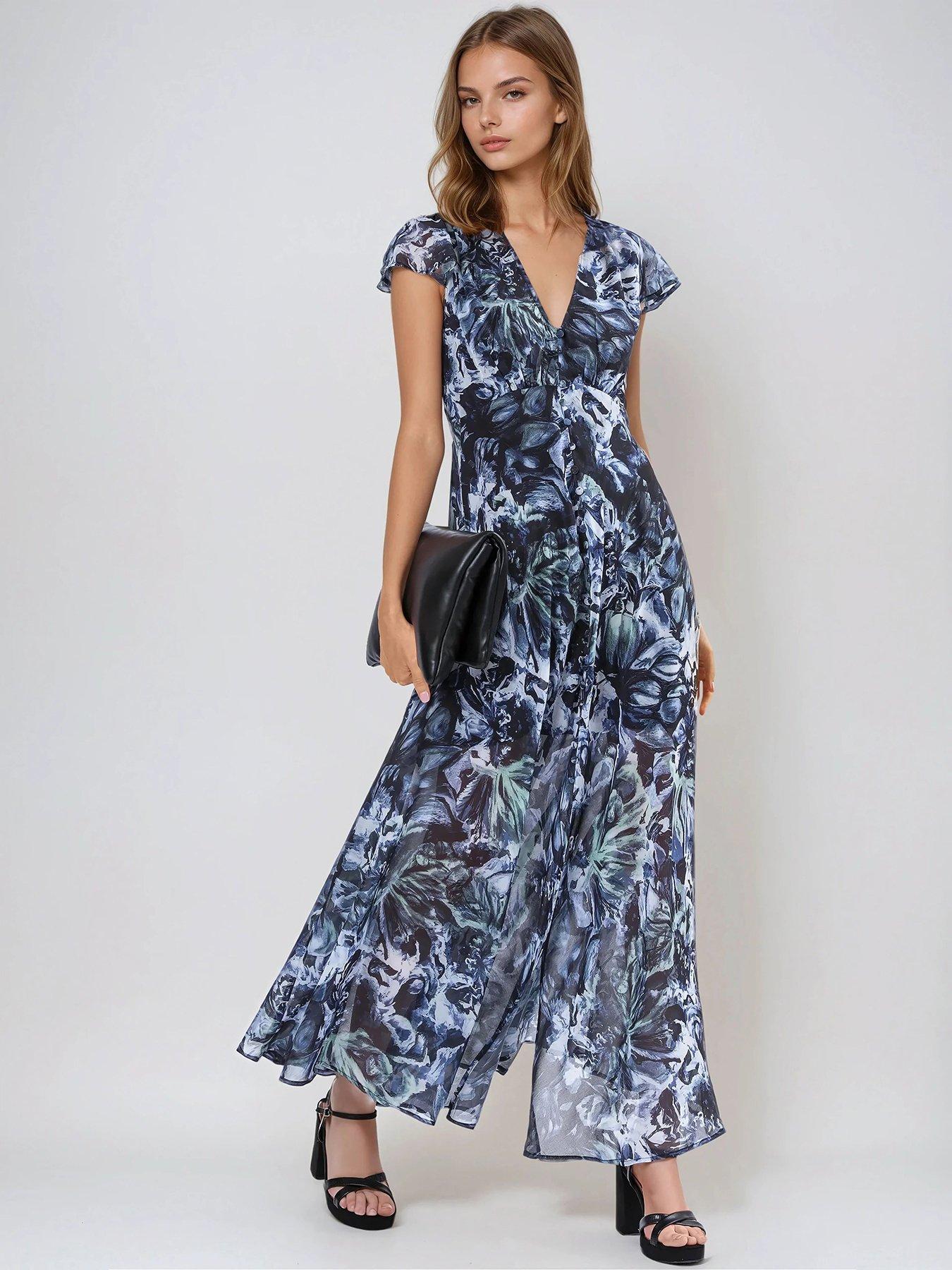 religion-indium-maxi-dress-navy