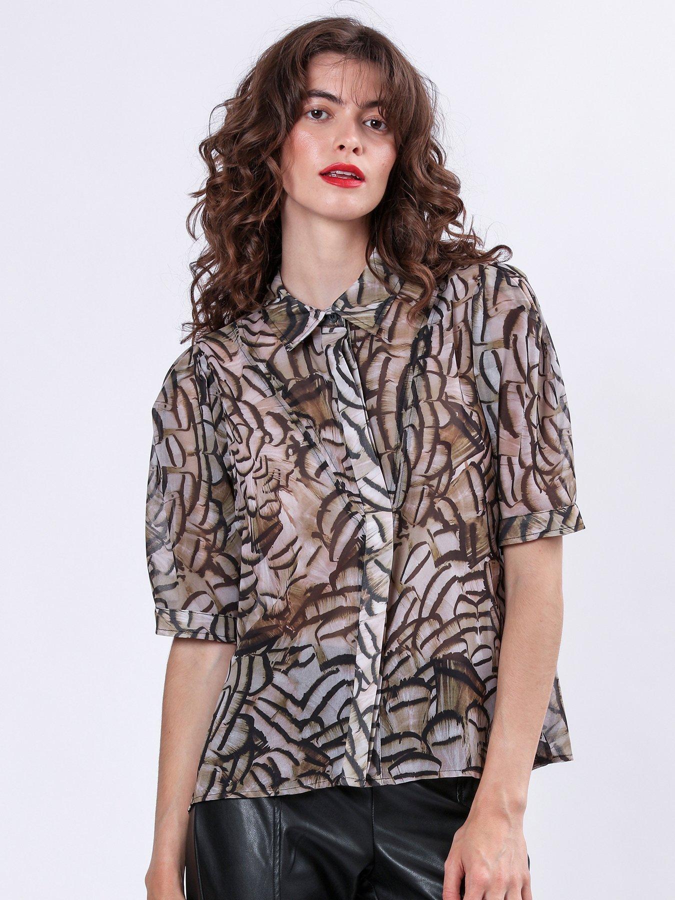  image of religion-indium-shirt-blouse-with-puff-shoulder