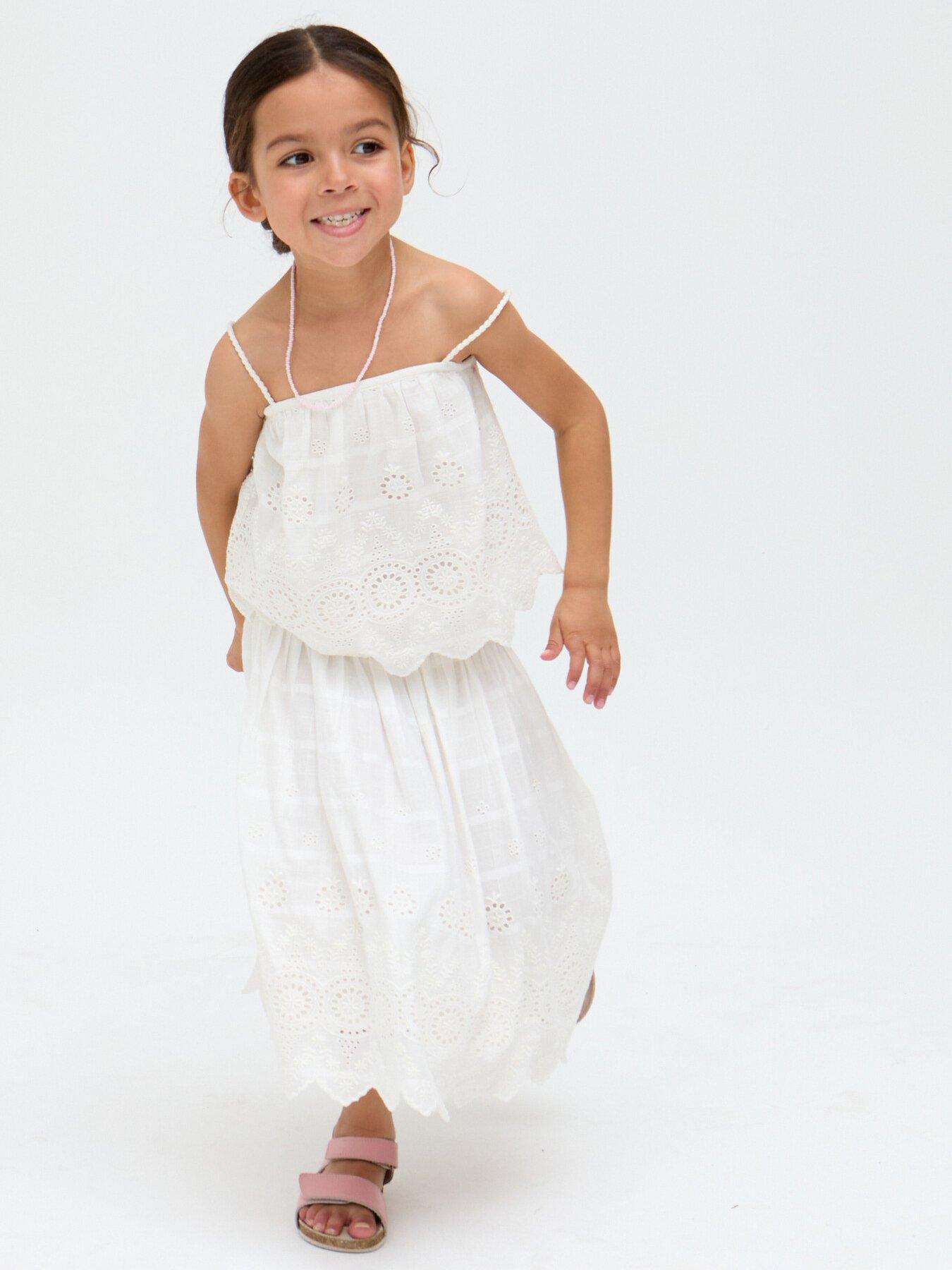  image of raffya-kids-girls-ruffa-co-ord-top-cream
