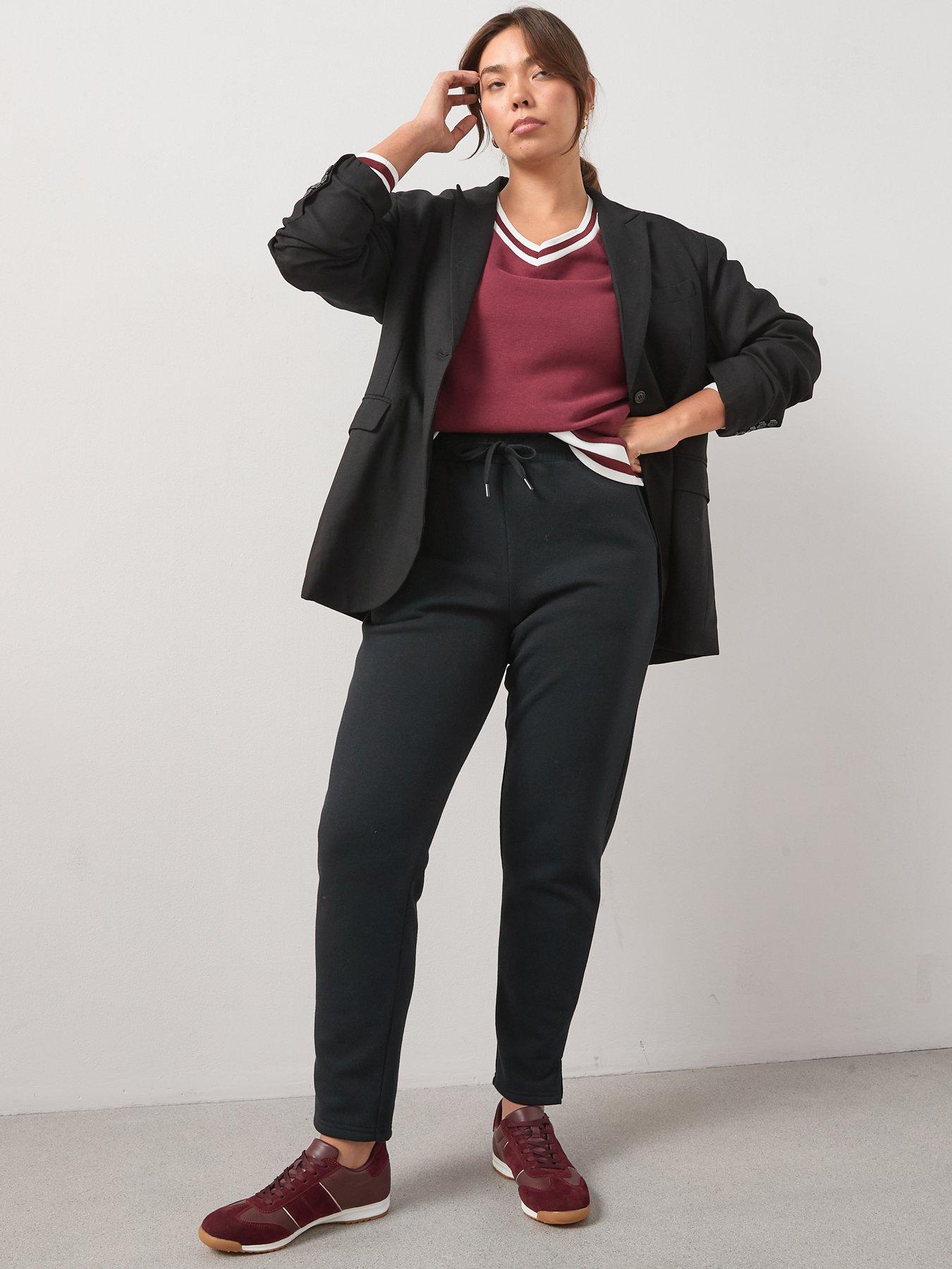  image of the-very-collection-curve-straight-leg-jogger-black