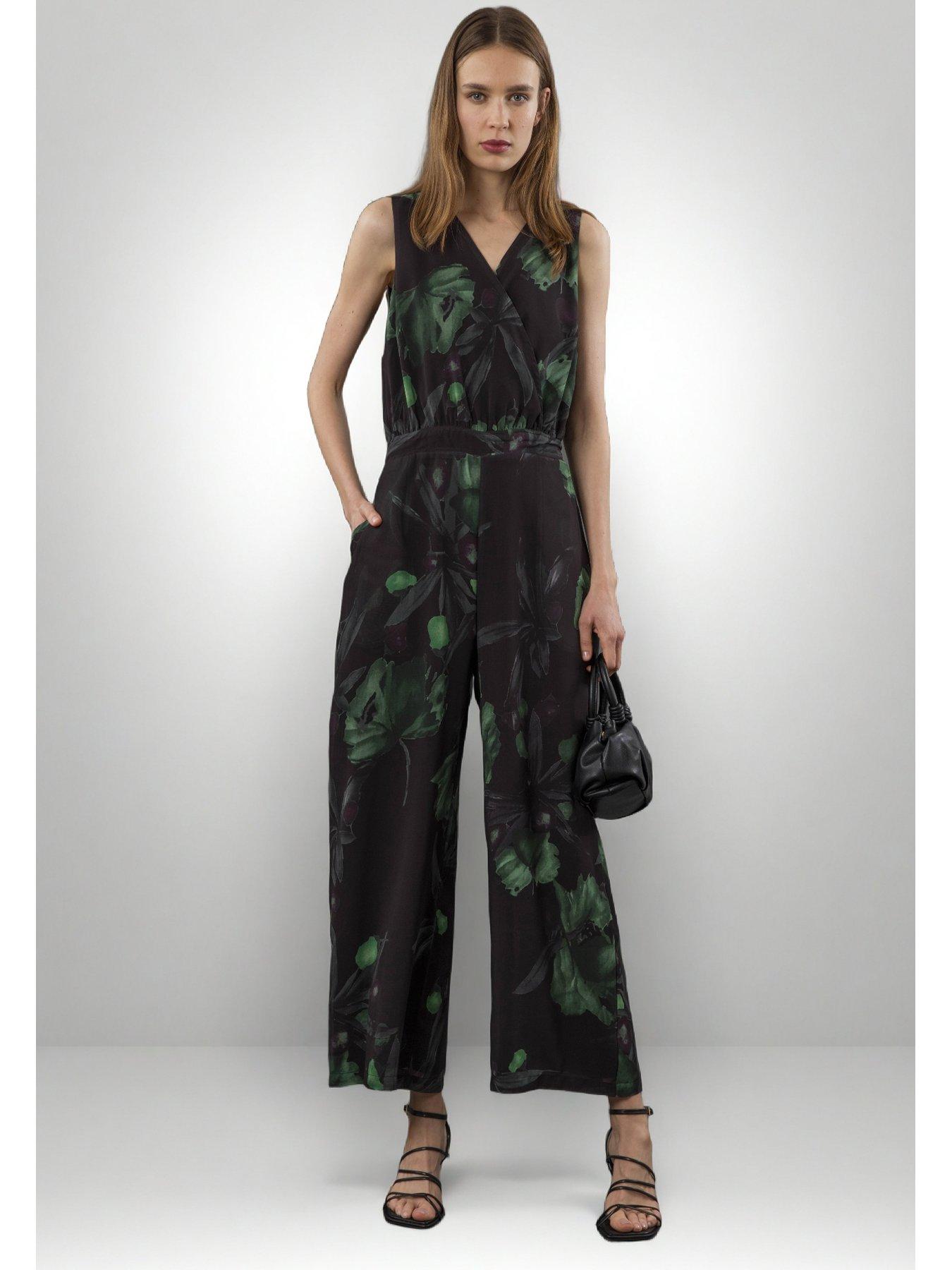 Image 3 of 6 of Religion Taylor Jumpsuit With Elasticated Waist And Pockets - Green