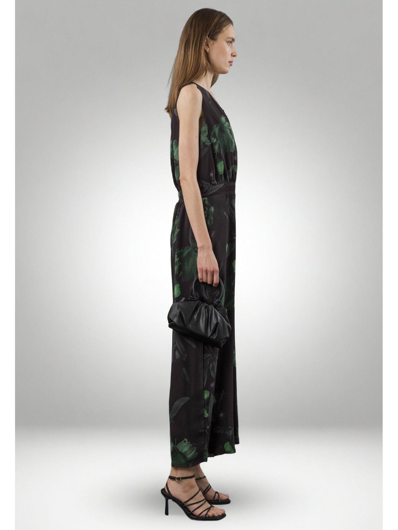 Image 4 of 6 of Religion Taylor Jumpsuit With Elasticated Waist And Pockets - Green