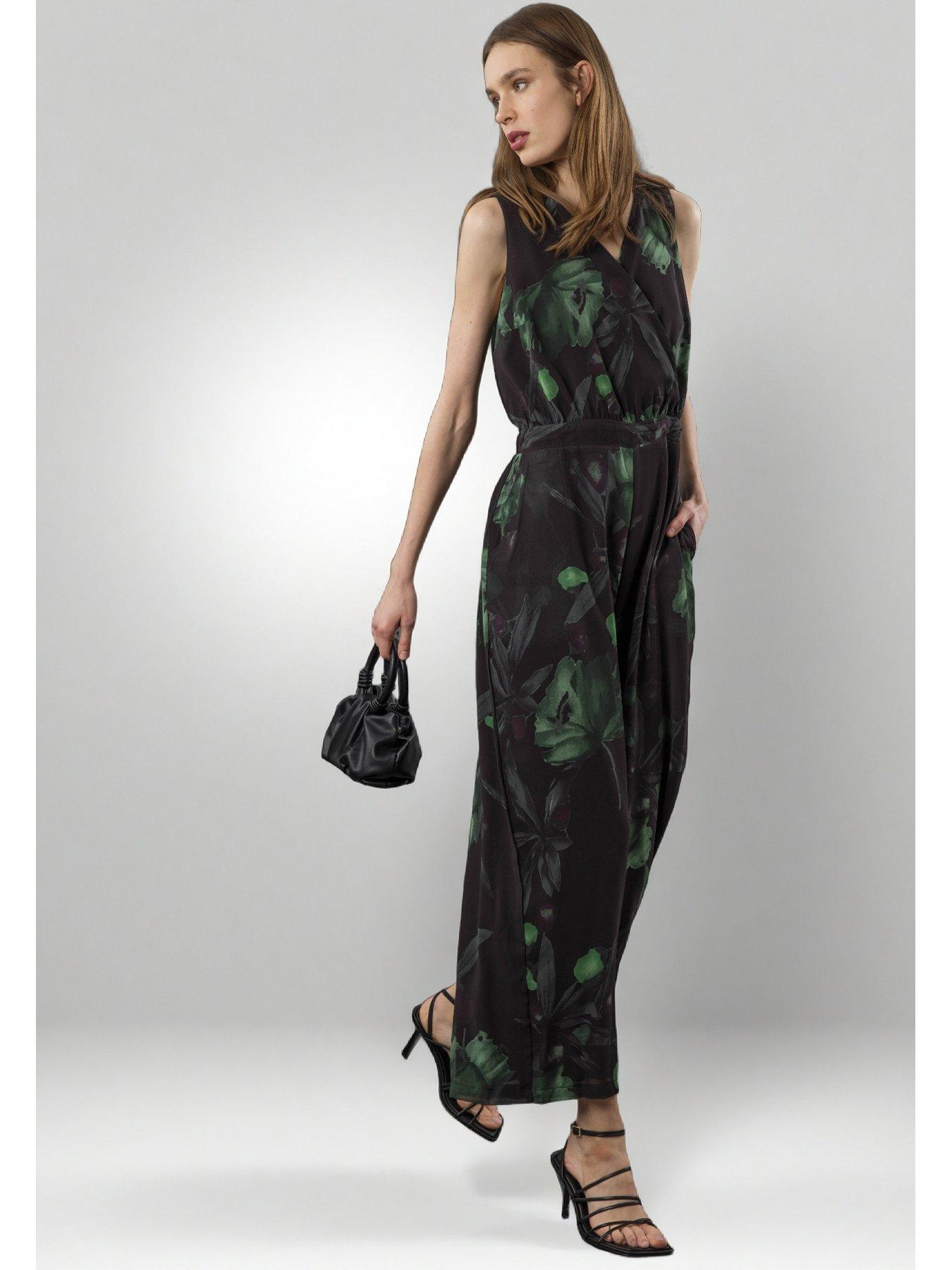 Image 5 of 6 of Religion Taylor Jumpsuit With Elasticated Waist And Pockets - Green