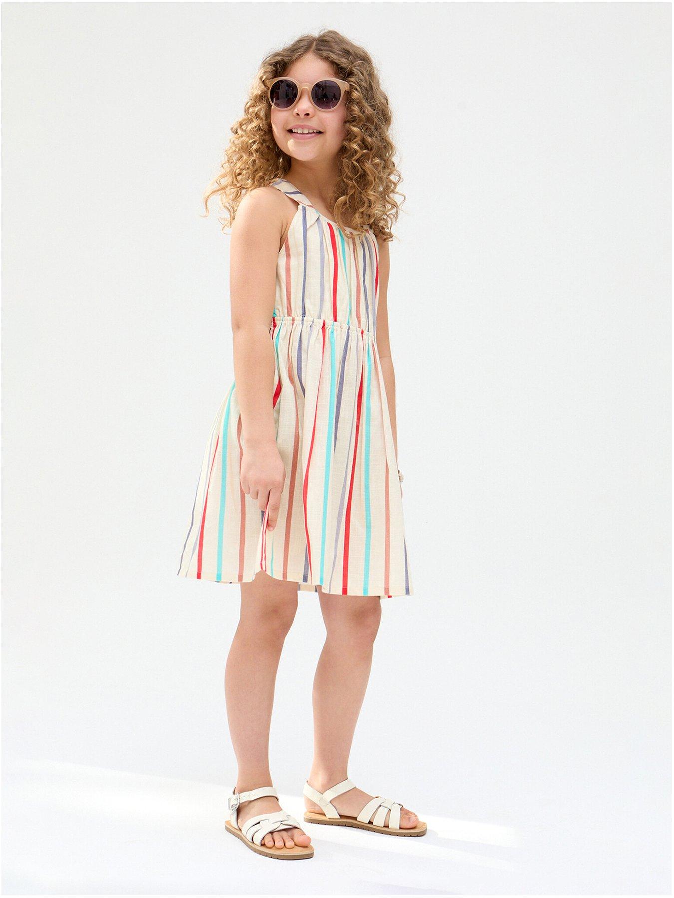 raffya-kids-girls-kris-cross-back-blue-stripe-mini-dress-cream