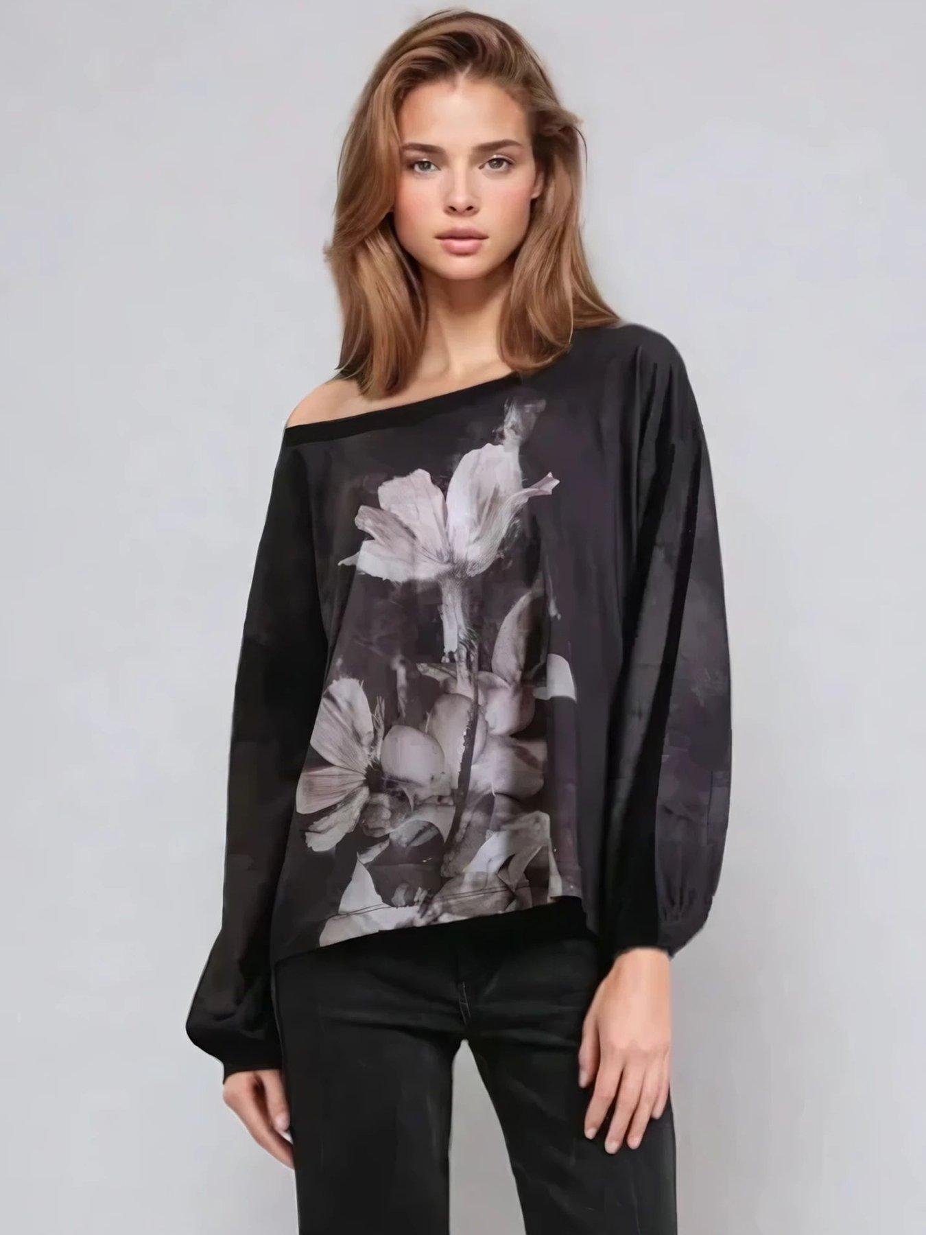Image 1 of 5 of Religion Cloak Ls Top - Grey
