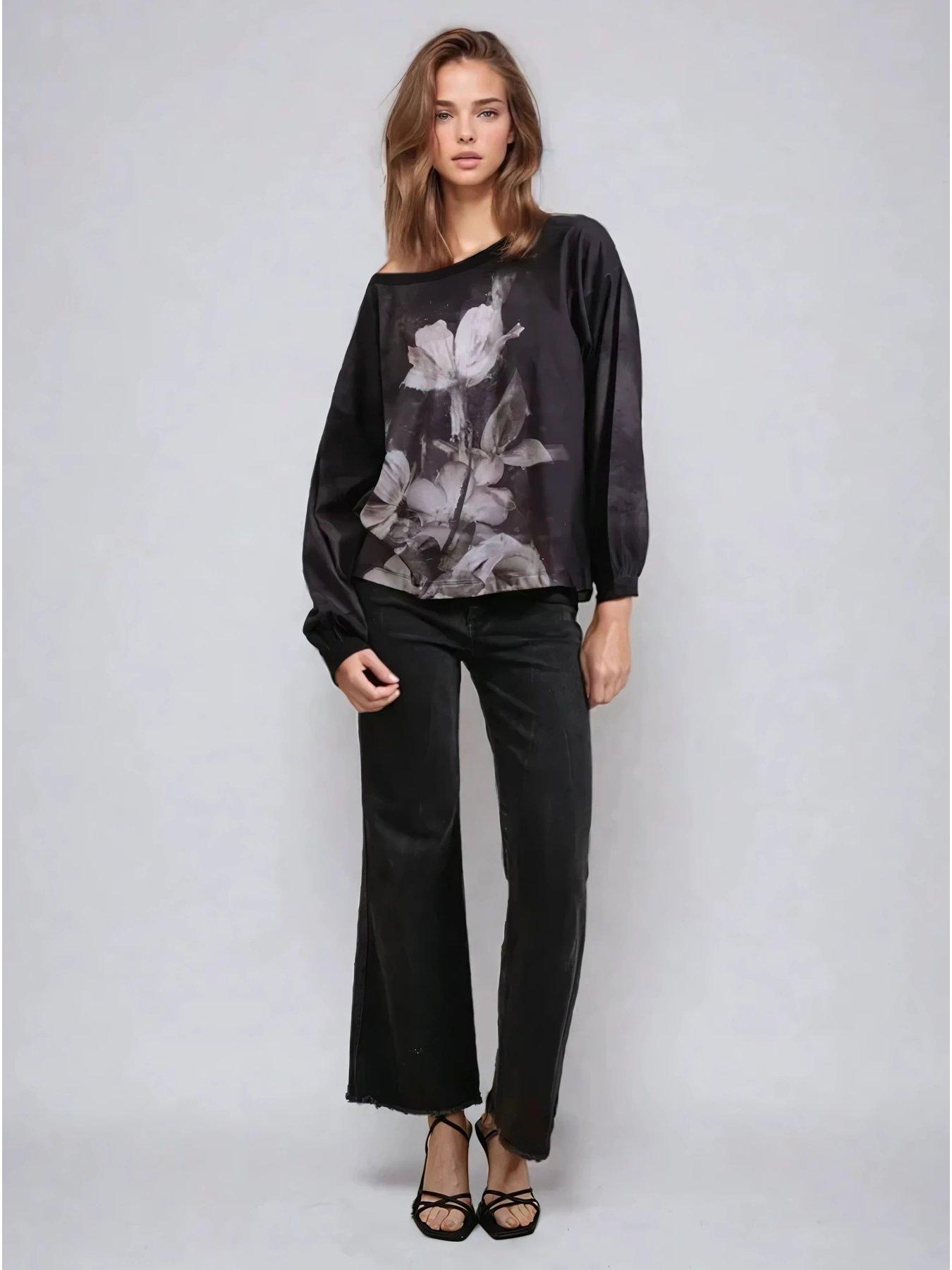 Image 3 of 5 of Religion Cloak Ls Top - Grey