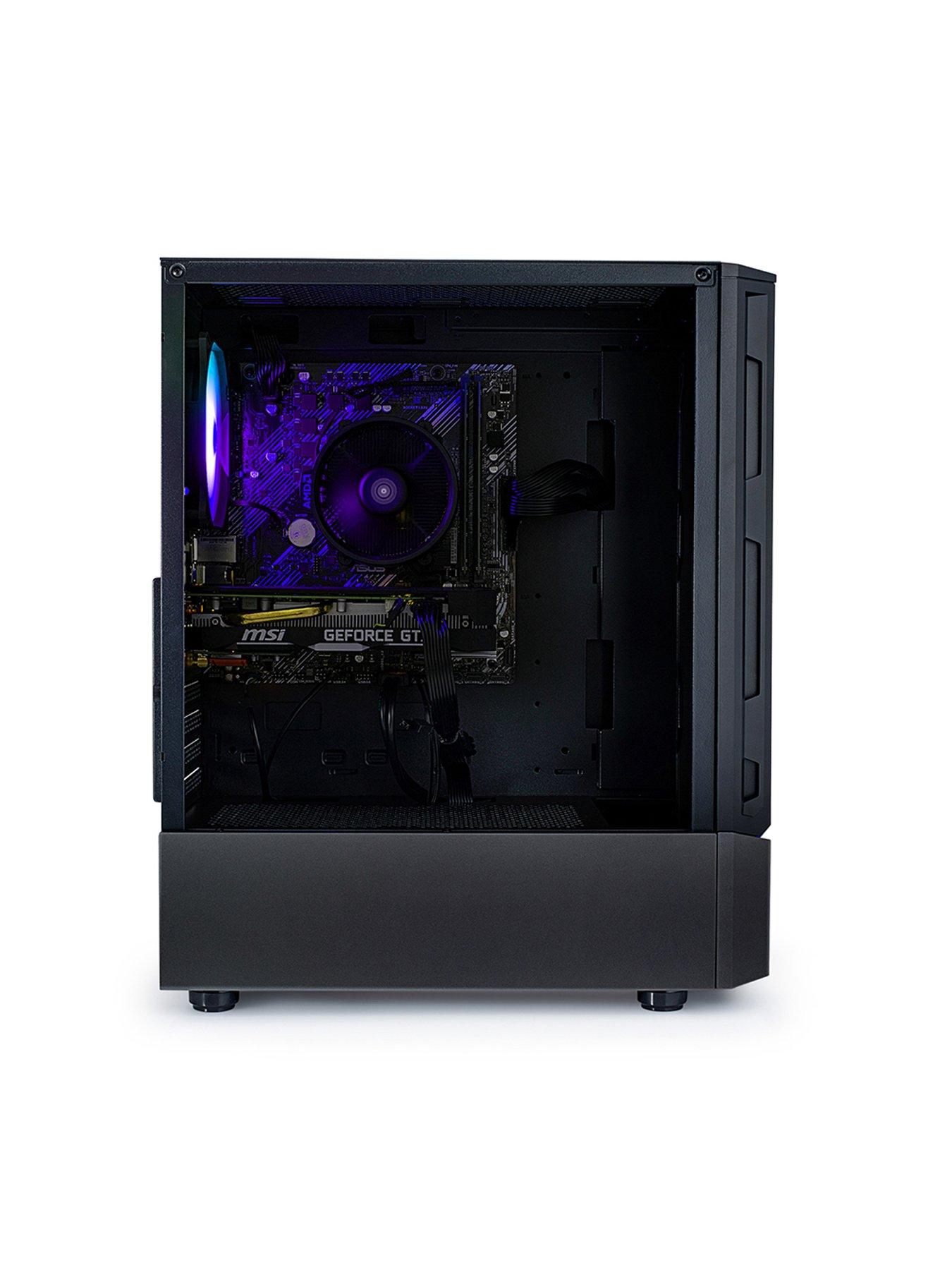  image of stormforce-mx360-gaming-desktop-amd-ryzen-5-8gb-ram-500gb-ssd-black