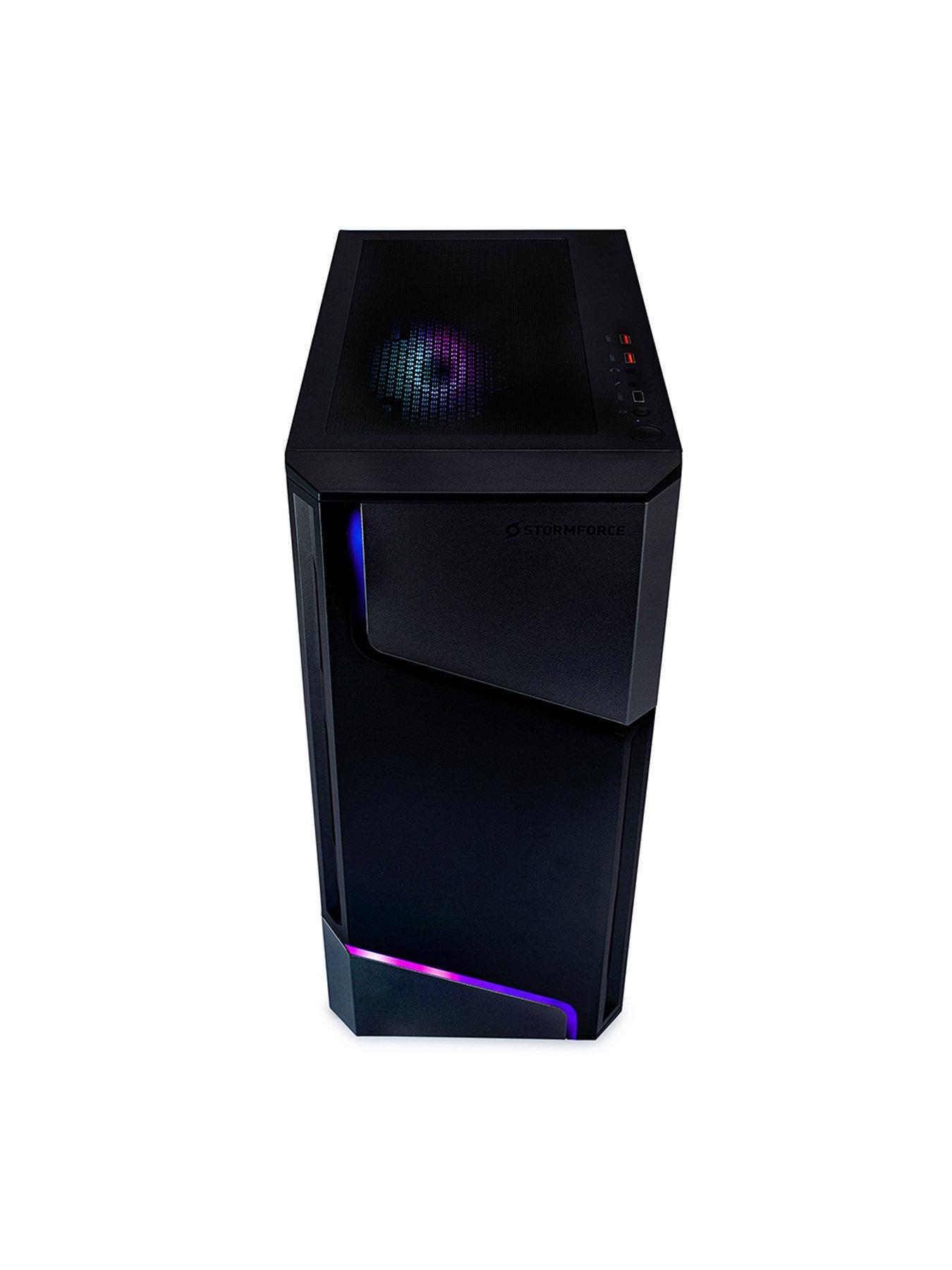  image of stormforce-mx360-gaming-desktop-amd-ryzen-5-8gb-ram-500gb-ssd-black