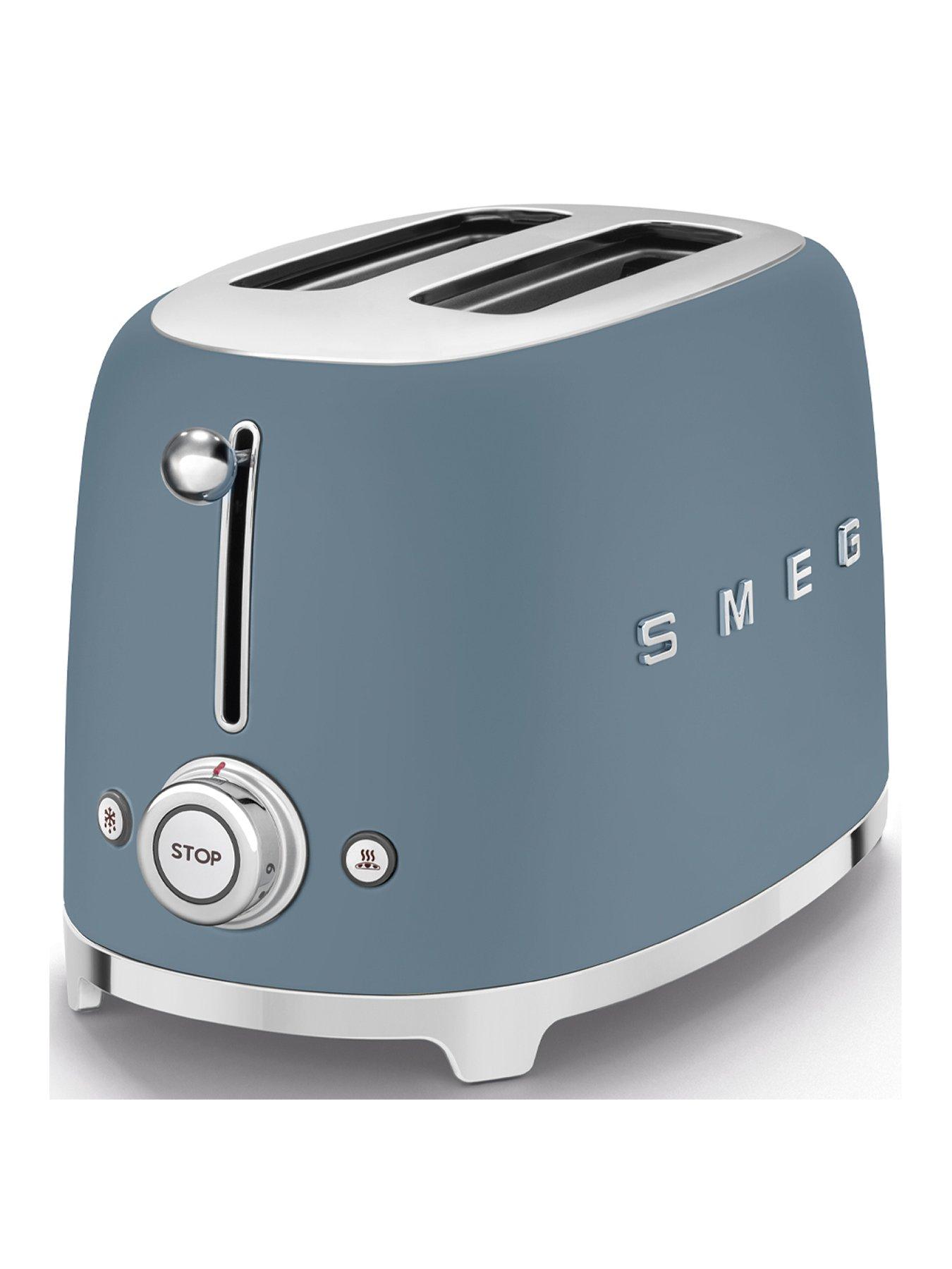 Smeg TSF01 Retro Style 2 Slice Toaster, 950W - Storm Blue