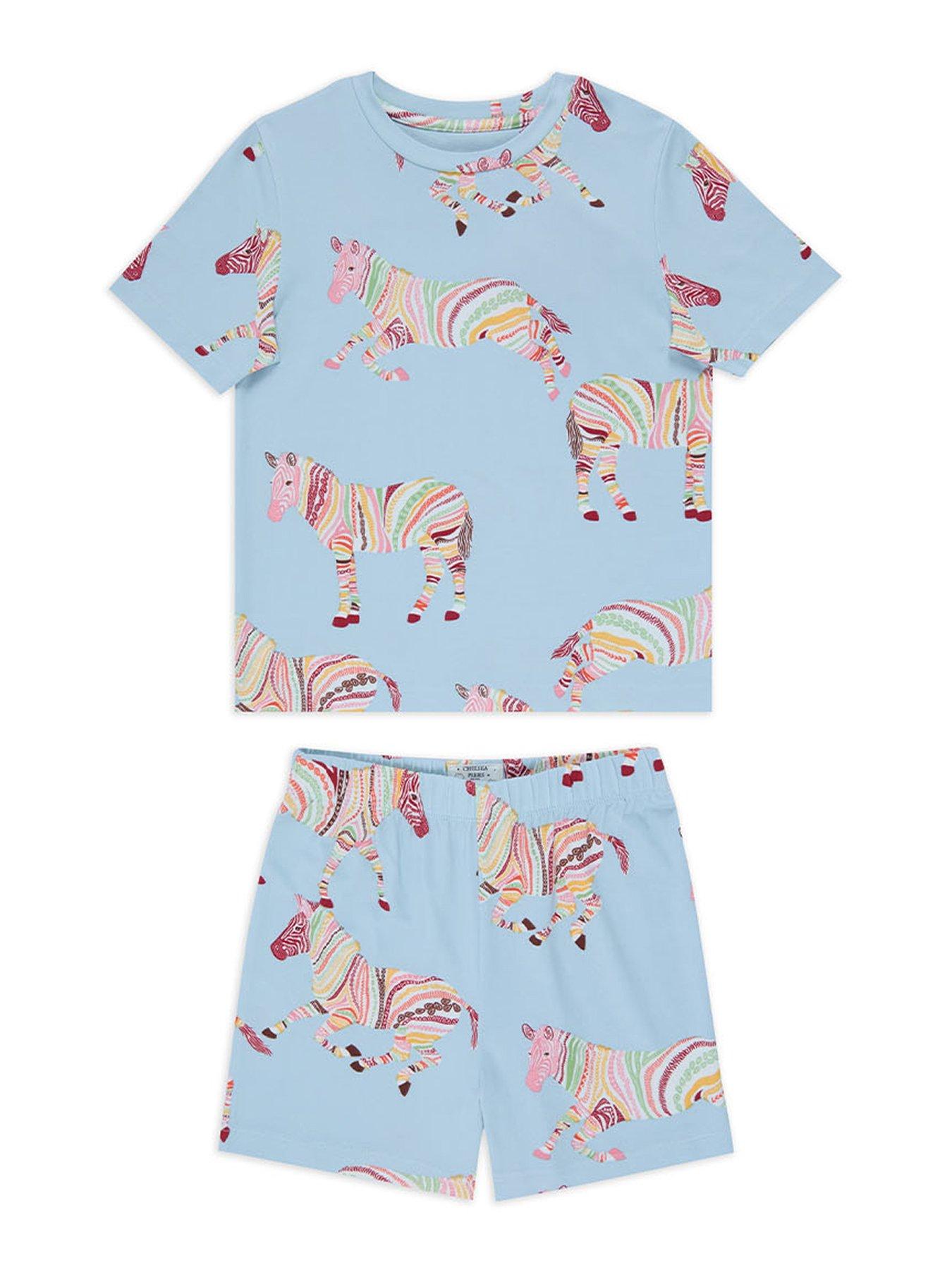 chelsea-peers-unisex-kids-patterned-stripe-zebra-shirt-and-short-pyjama-set-multi