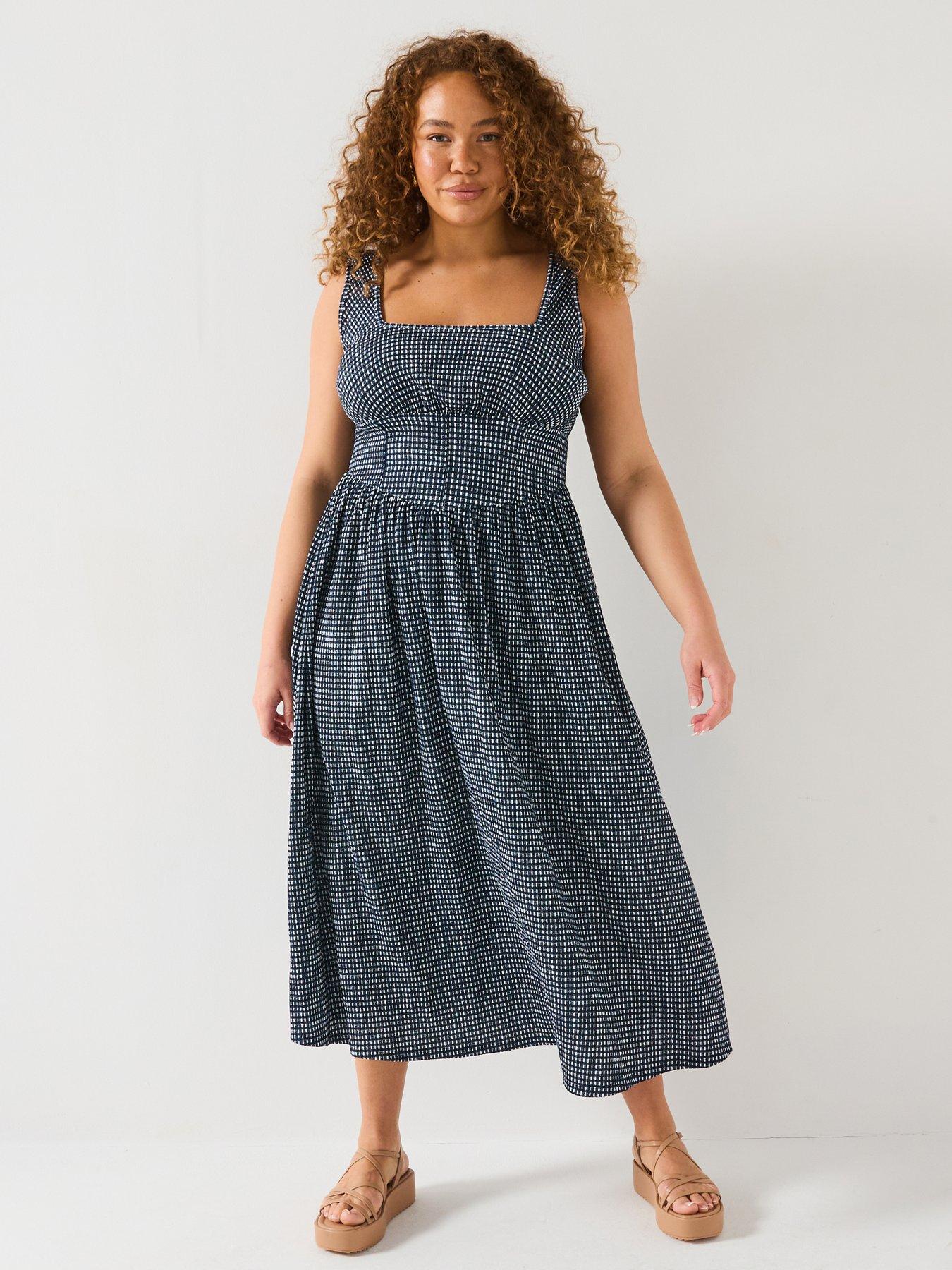 v-by-very-curve-gingham-corset-detail-midaxi-dress