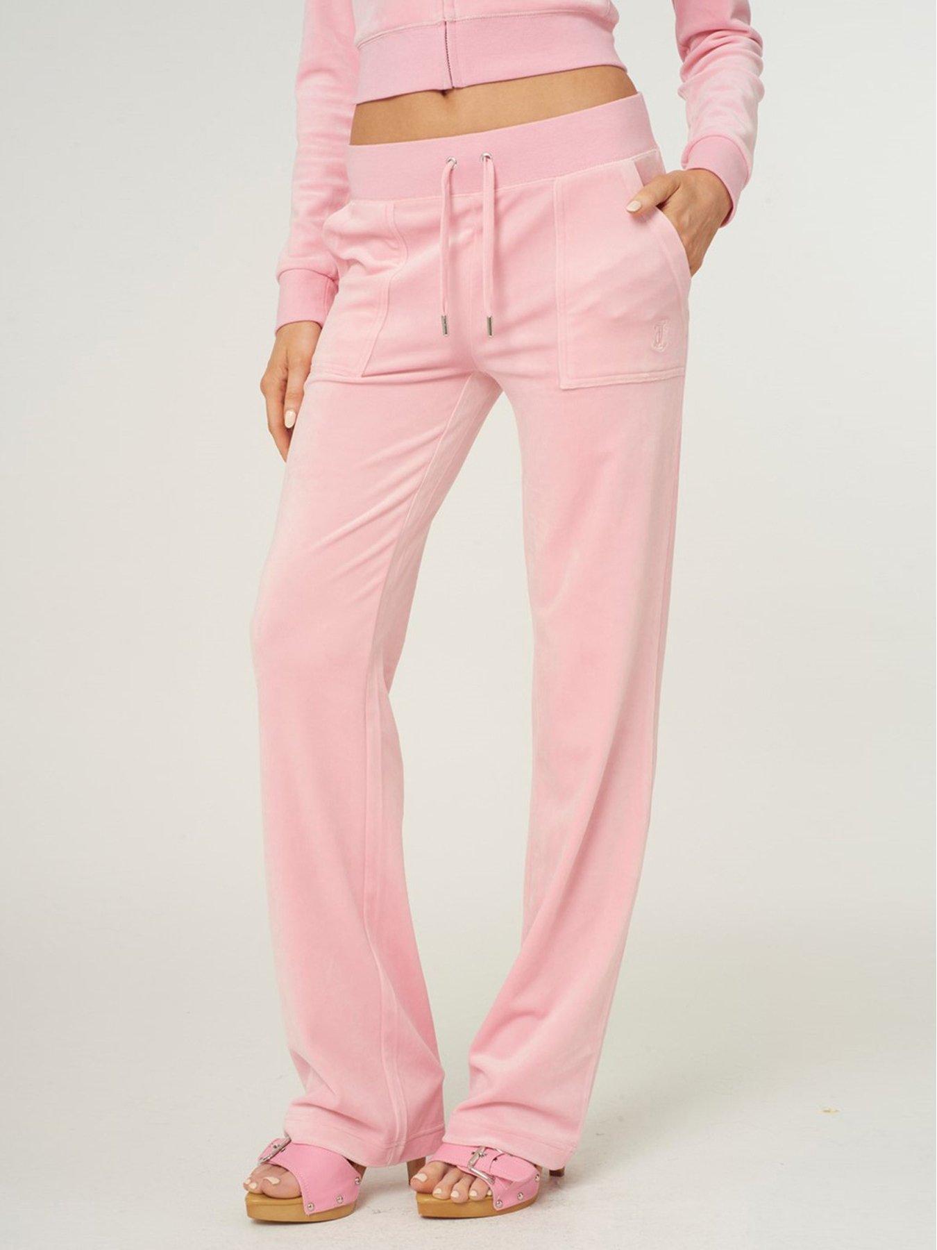 undefined Straight Leg Track Pant With Pocket - Pink