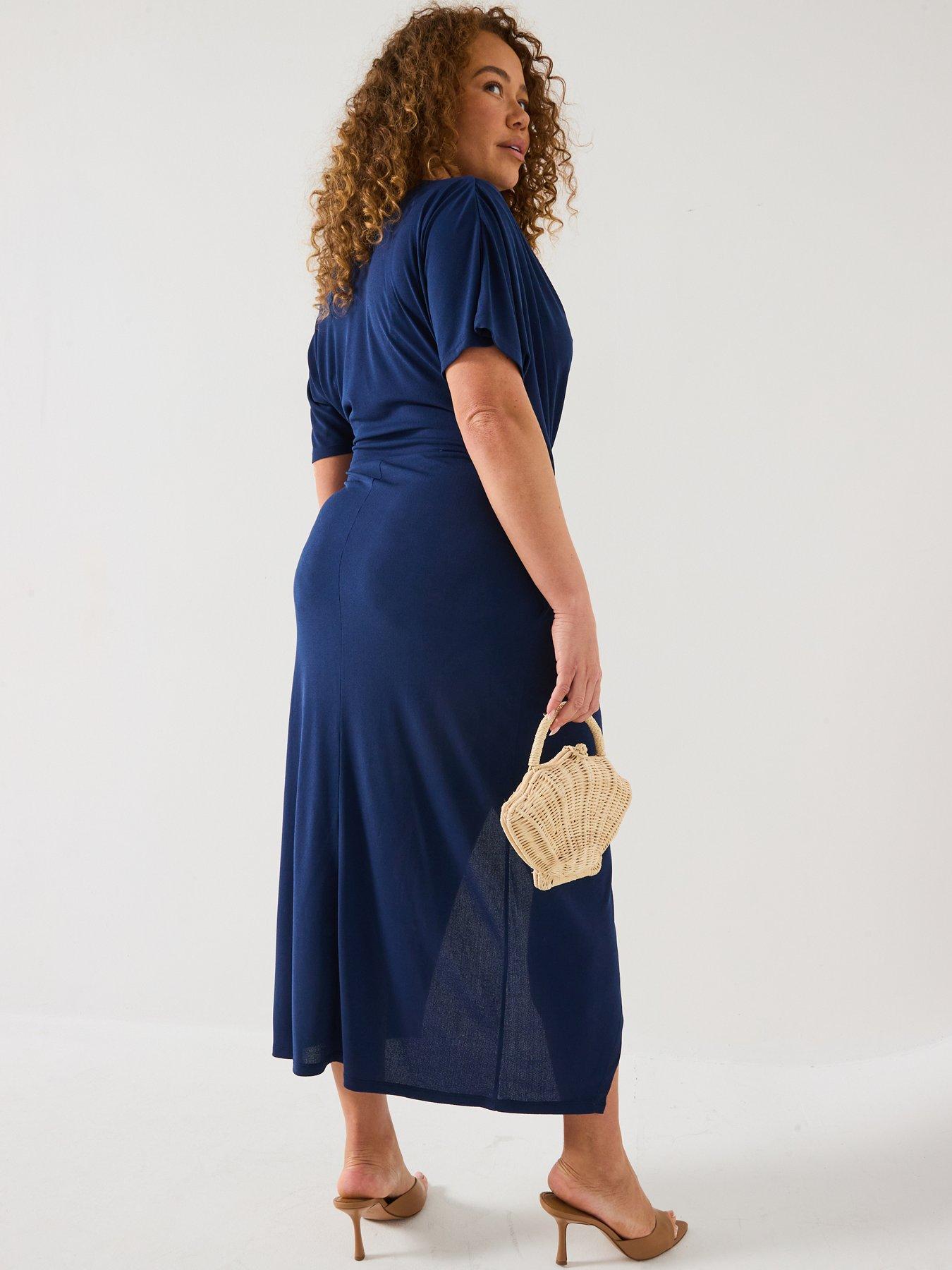  image of v-by-very-curve-off-the-shoulder-stretch-dress