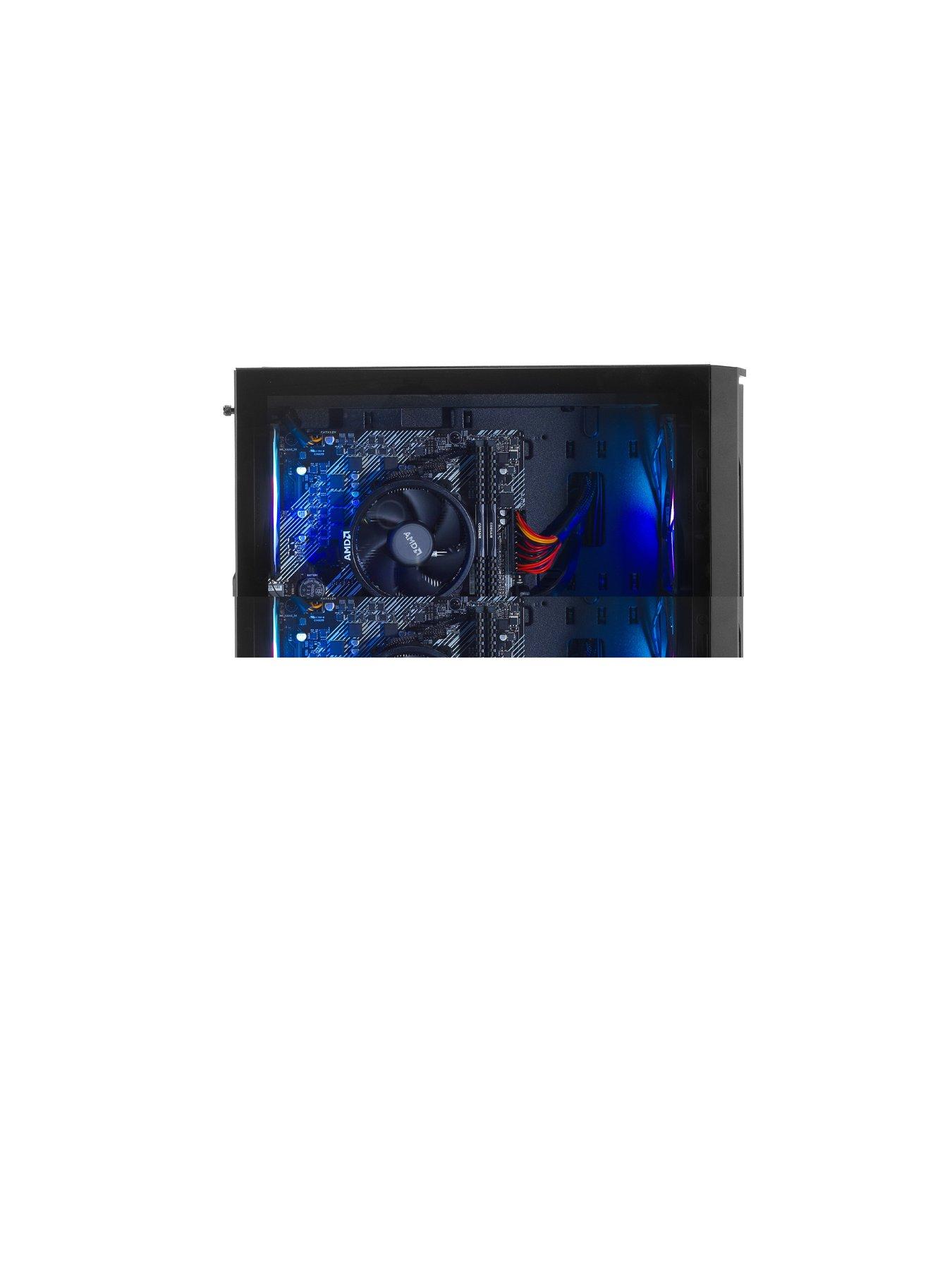  image of stormforce-uniface-gaming-desktop-amd-ryzen-5-16gb-ram-1tb-ssd-black