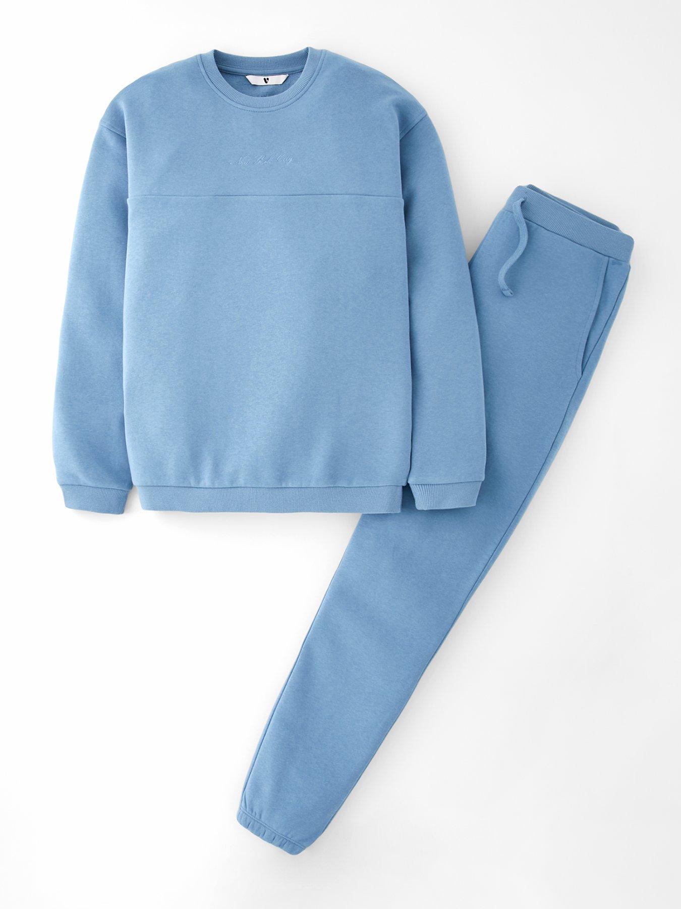 undefined Sweatshirt And Jogger Set - Blue