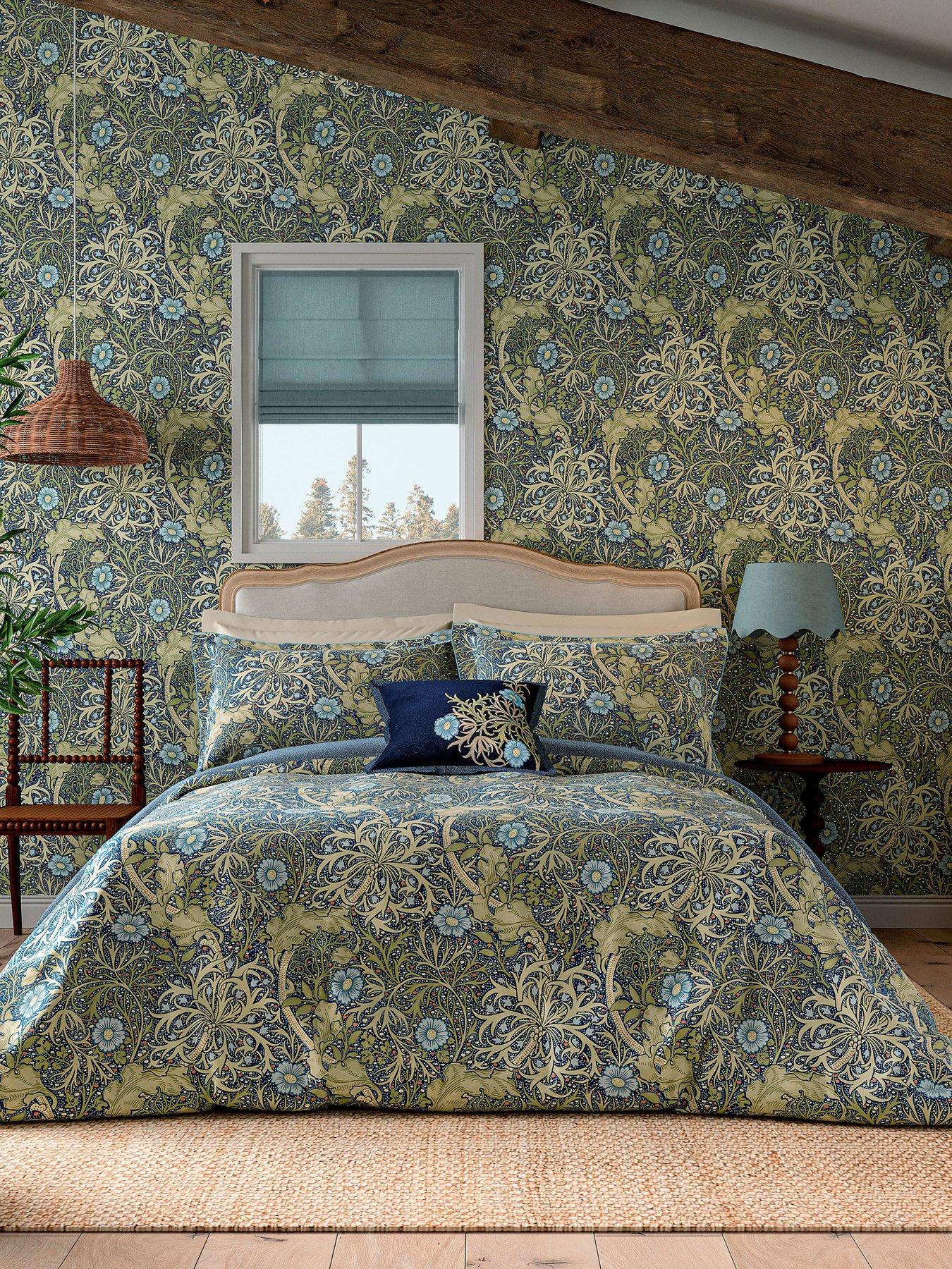 Morris & Co Seaweed 100% Cotton Duvet Cover Set