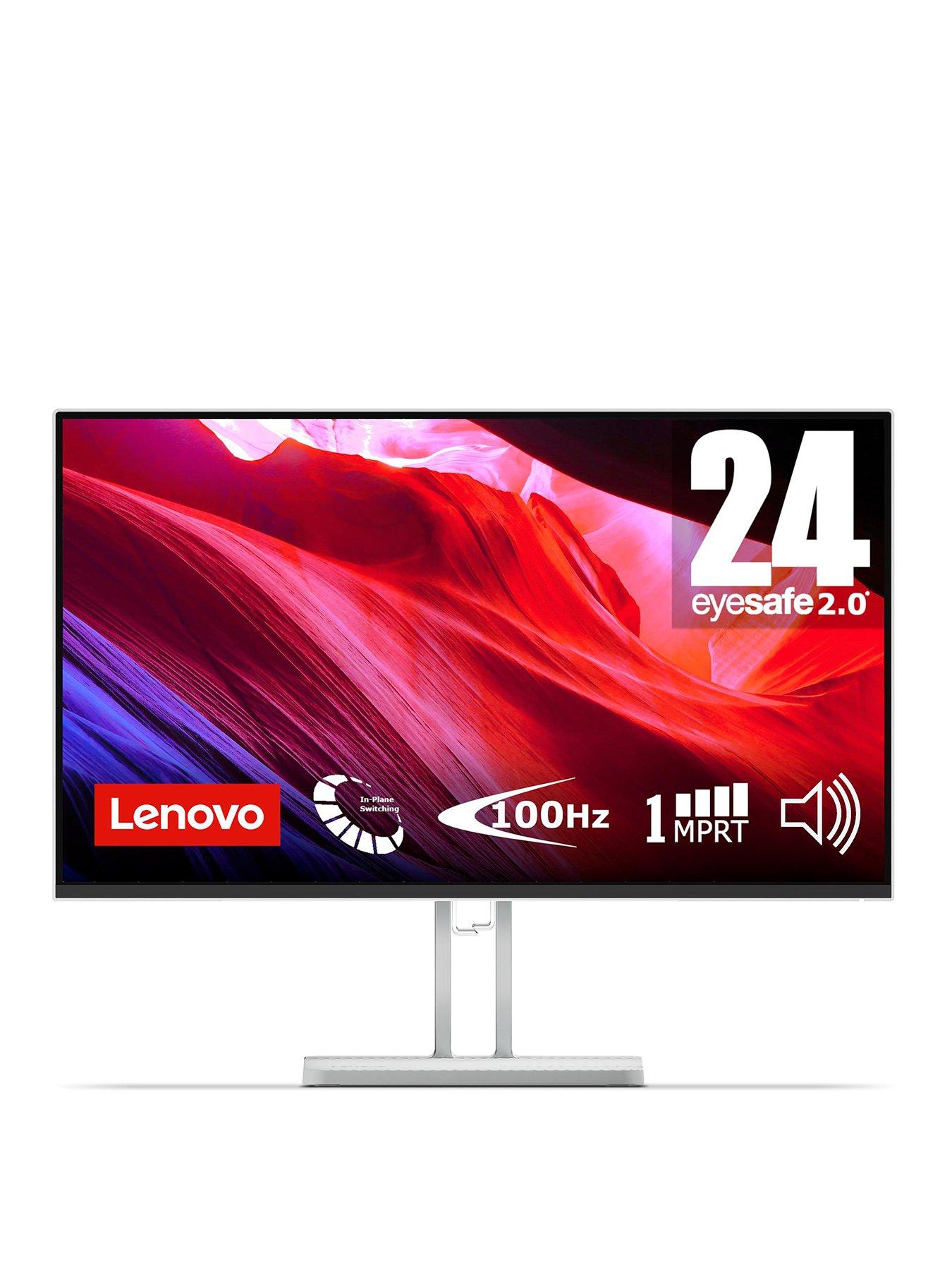 front image of lenovo-l24i-4a-238in-fhd-monitor1920-x-1080-100hz-ips-vesa-support-adjustable-stand-eyesafe-20-monitor