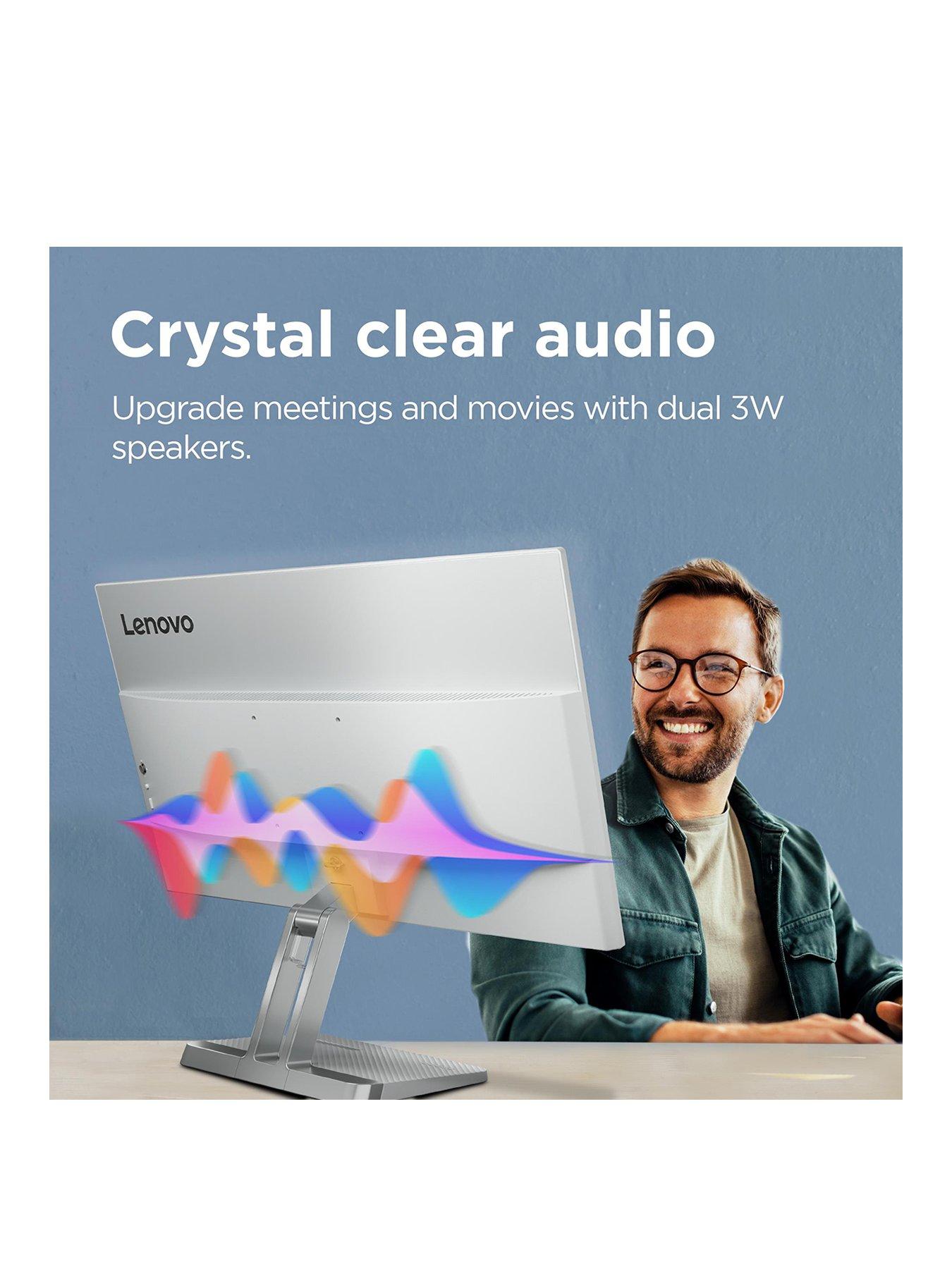 Image 2 of 7 of Lenovo L24i-4A 23.8in, FHD Monitor(1920 x 1080), 100Hz, IPS, VESA Support, Adjustable Stand, Eyesafe 2.0, Monitor