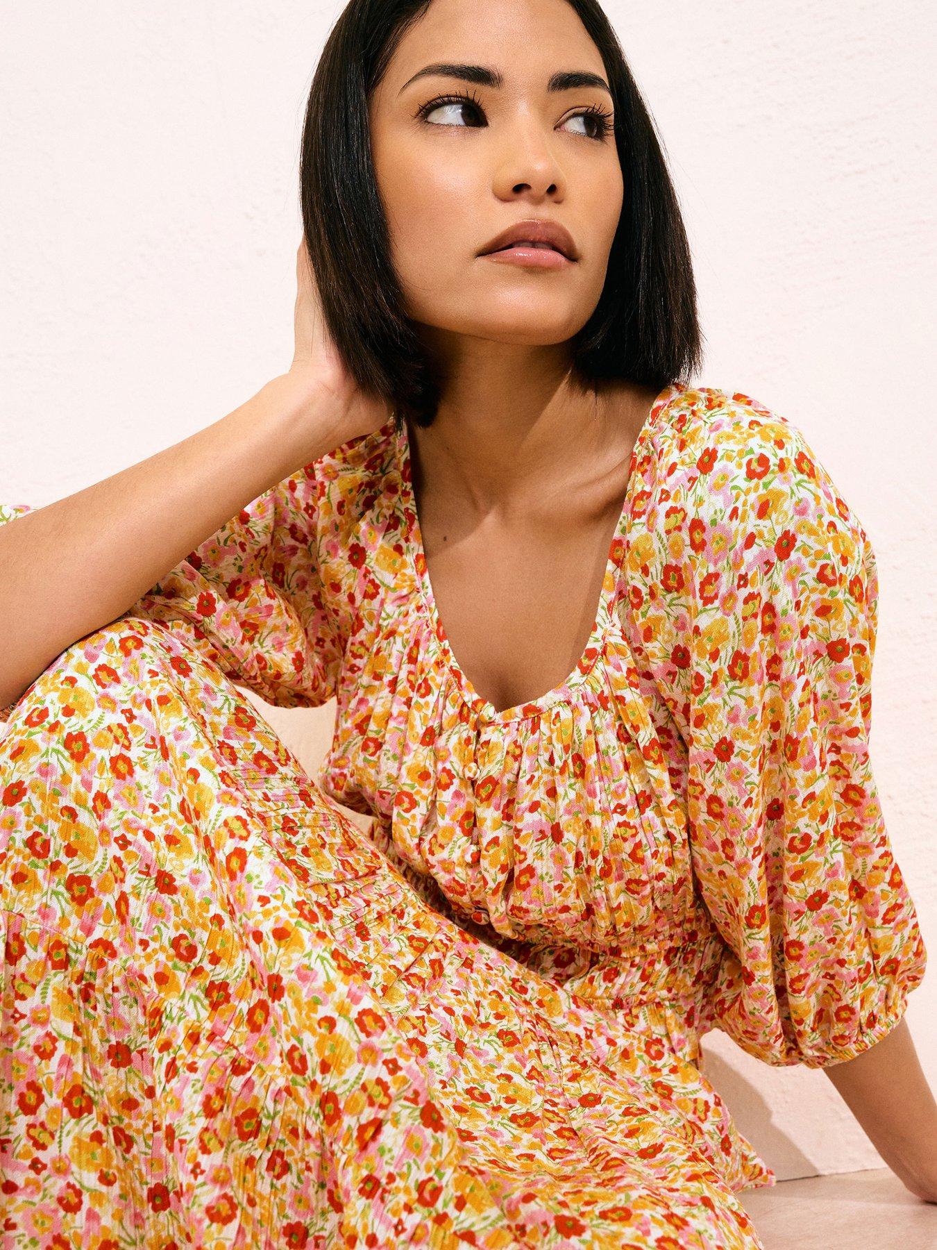  image of pixiegirl-petite-button-puff-sleeve-top