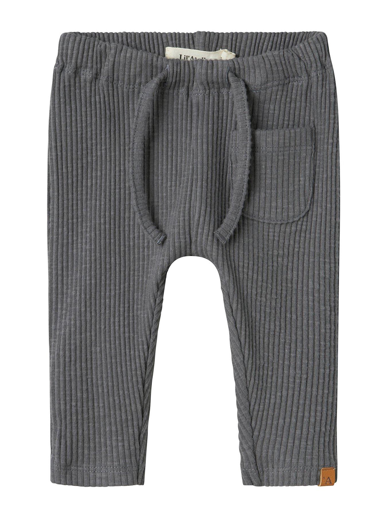 undefined Baby Boys Ribbed Leggings - Poppy Seed
