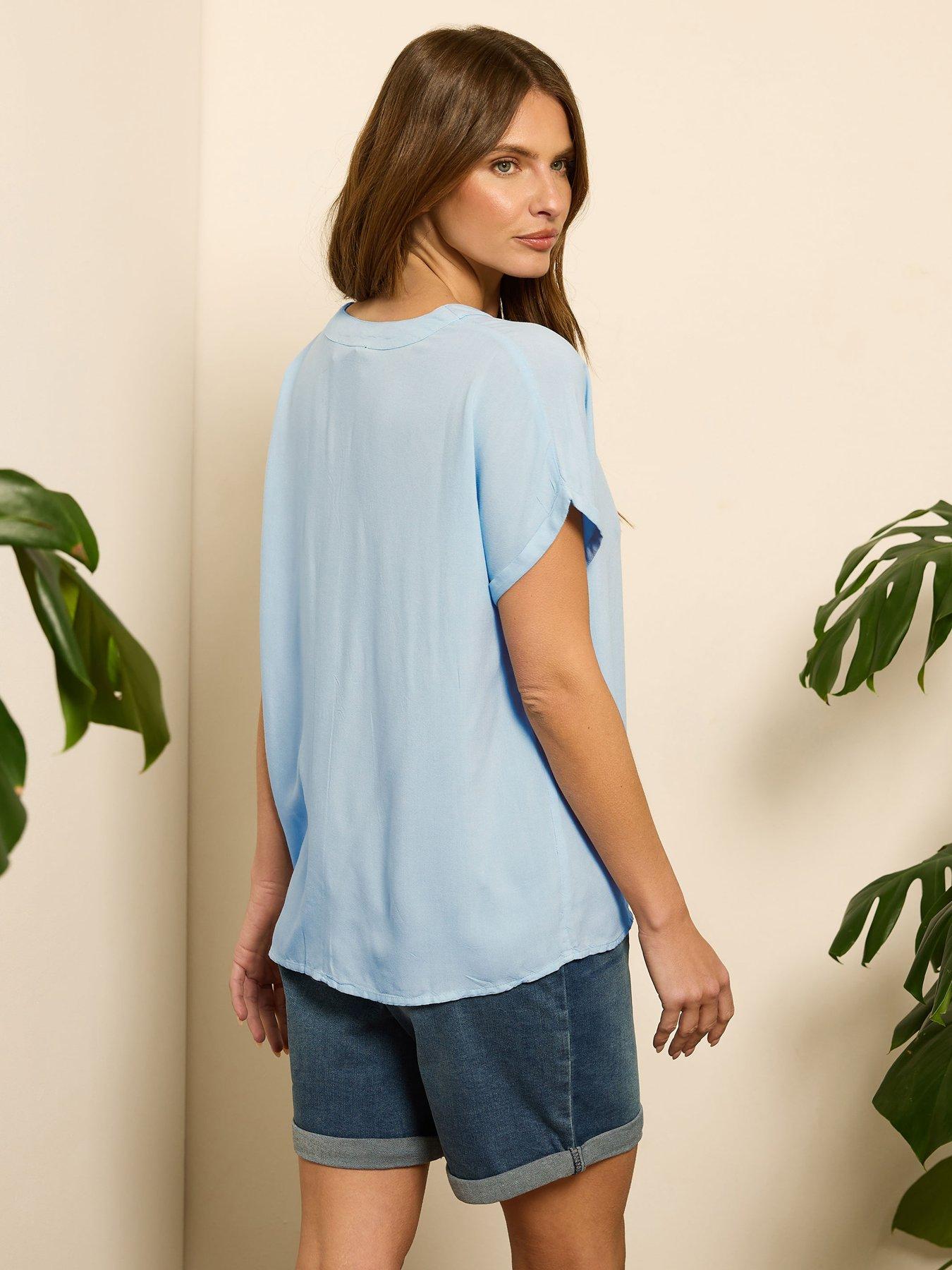 image of mco-acid-wash-button-through-blouse