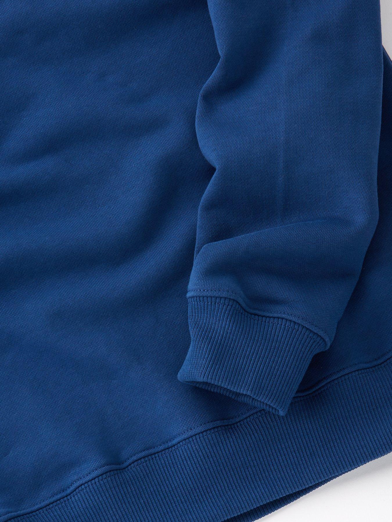 Image 4 of 4 of Calvin Klein Jeans Kids Inst Logo Reg Terry Hoodie - Blue