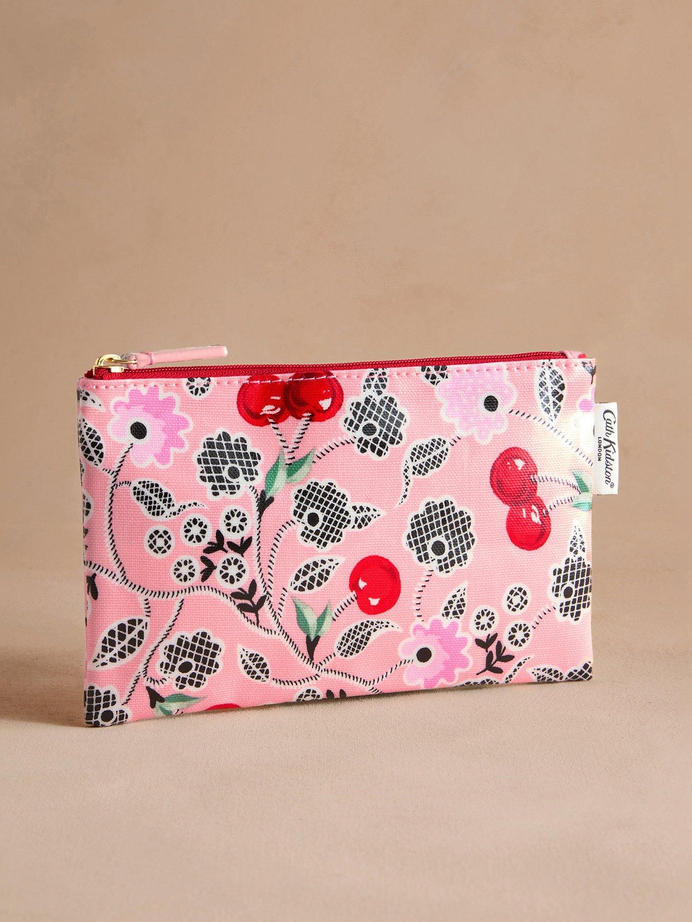 undefined Cherry Print Zip Purse - Pink