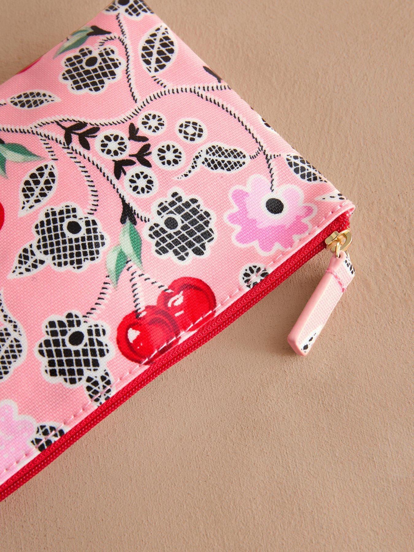  image of cath-kidston-cherry-print-zip-purse-pink