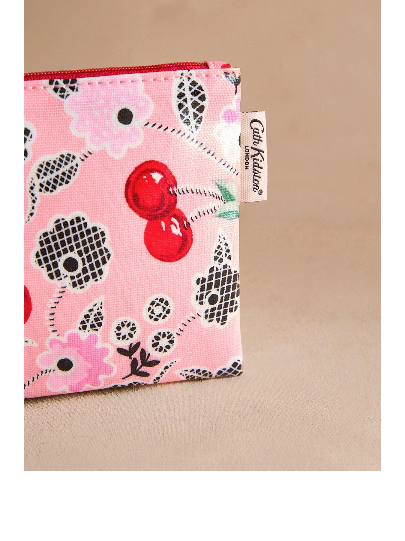  image of cath-kidston-cherry-print-zip-purse-pink