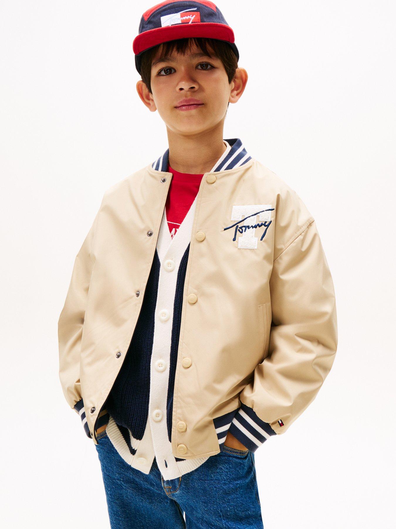Tommy Hilfiger Boys Reversible Bomber Jacket - Beige