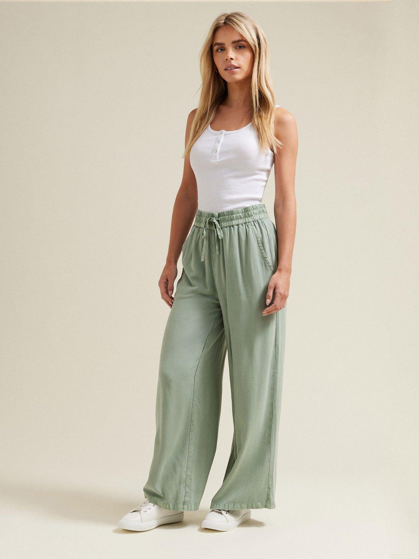  image of mco-petite-petite-acid-wash-wide-leg-trouser