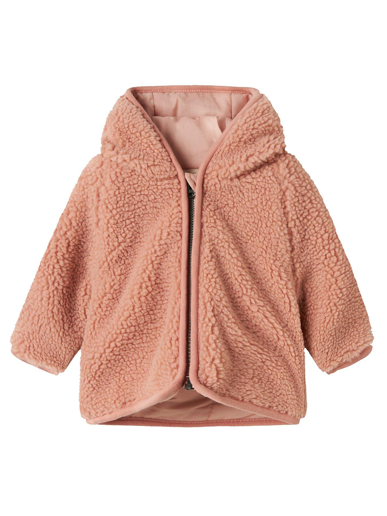 undefined Baby Girls Fleece Hooded Jacket - Misty Rose