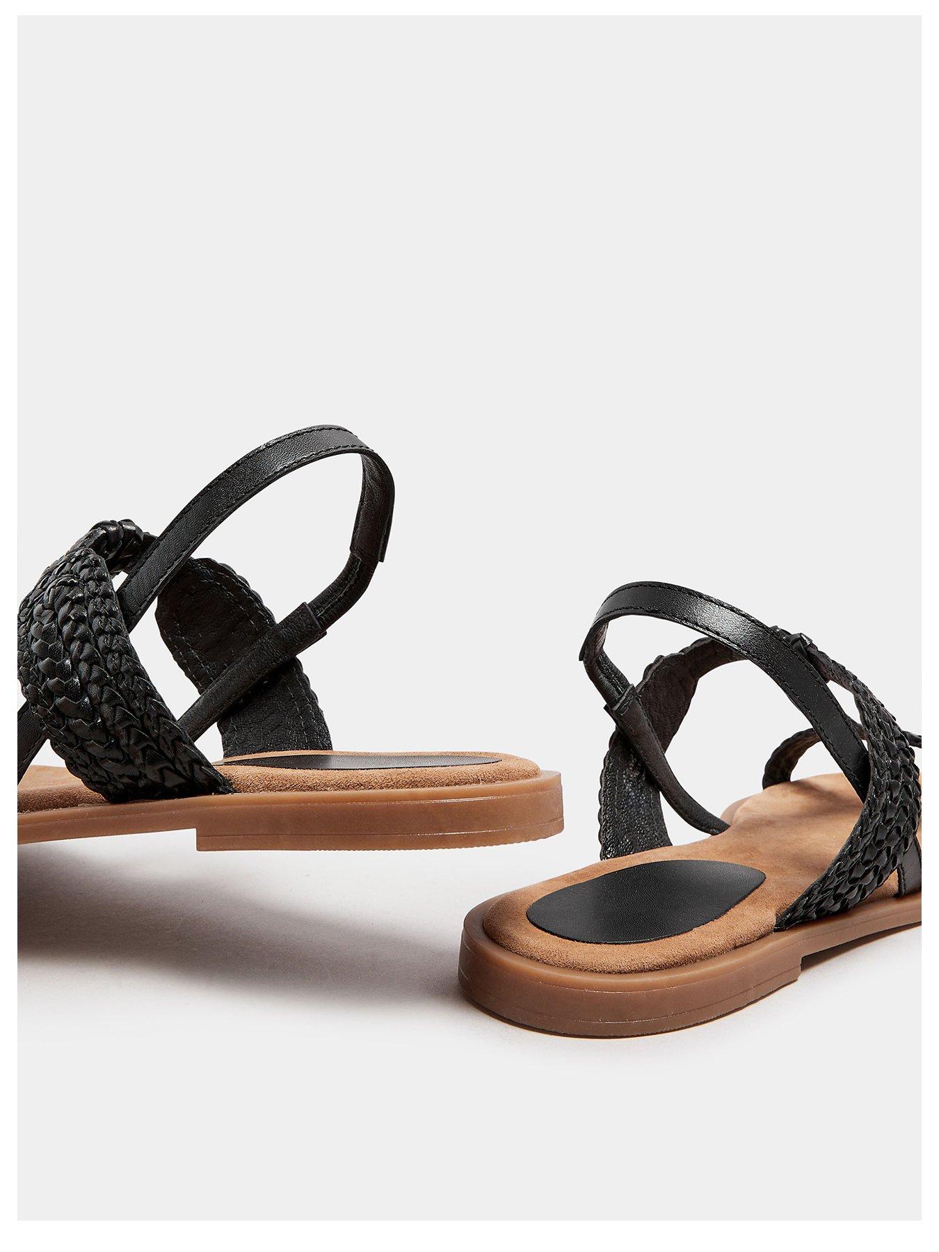  image of long-tall-sally-t-bar-plaited-leather-sandal