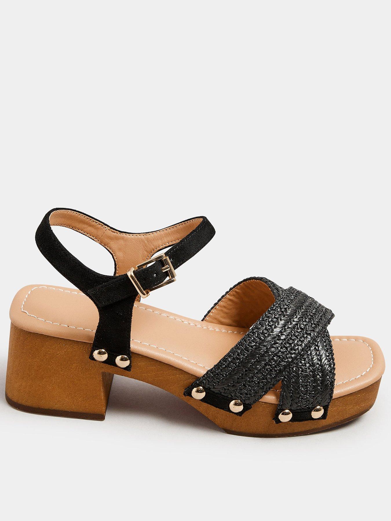 yours-wide-fit-wooden-clog-sandal