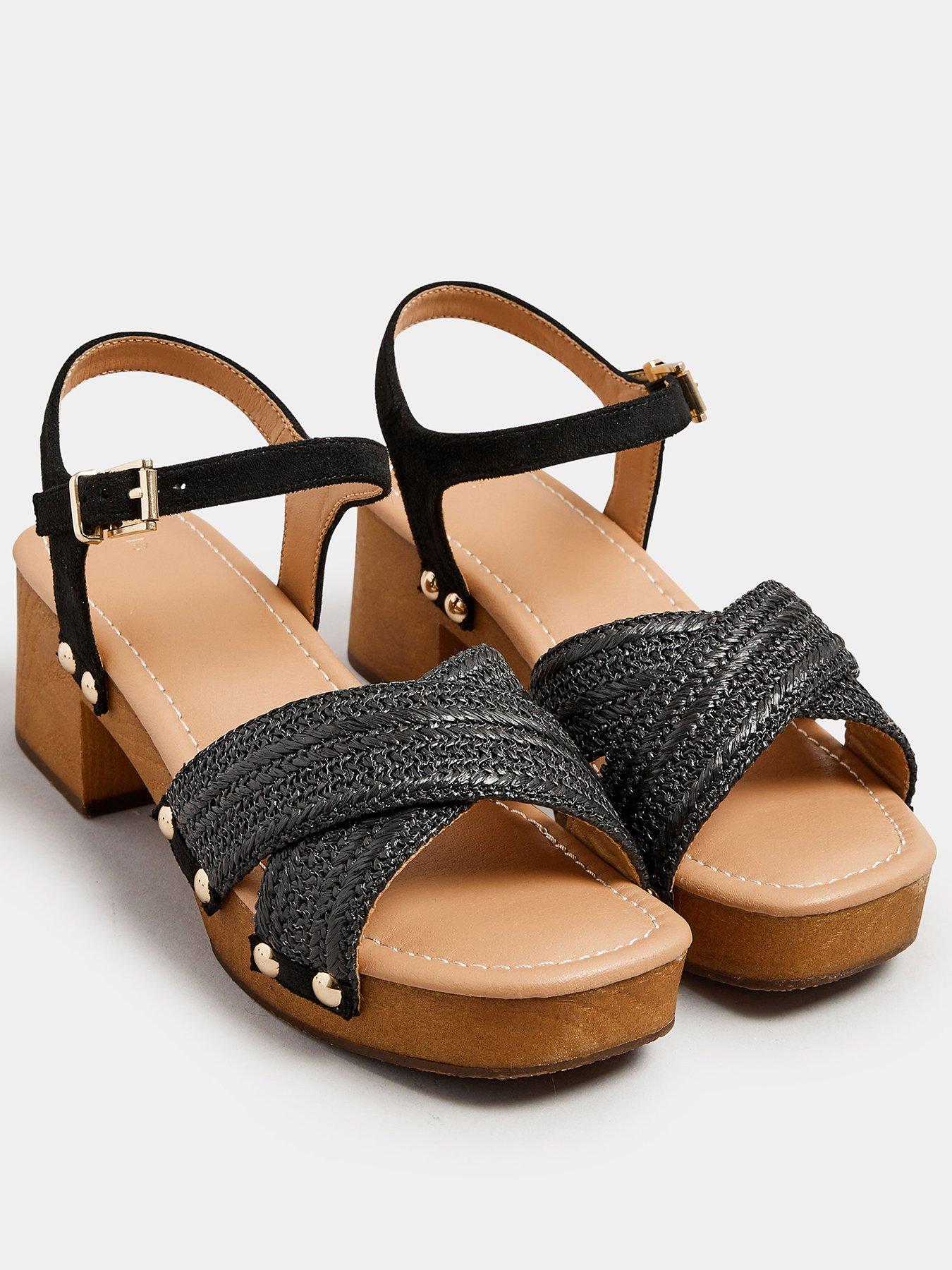  image of yours-wide-fit-wooden-clog-sandal