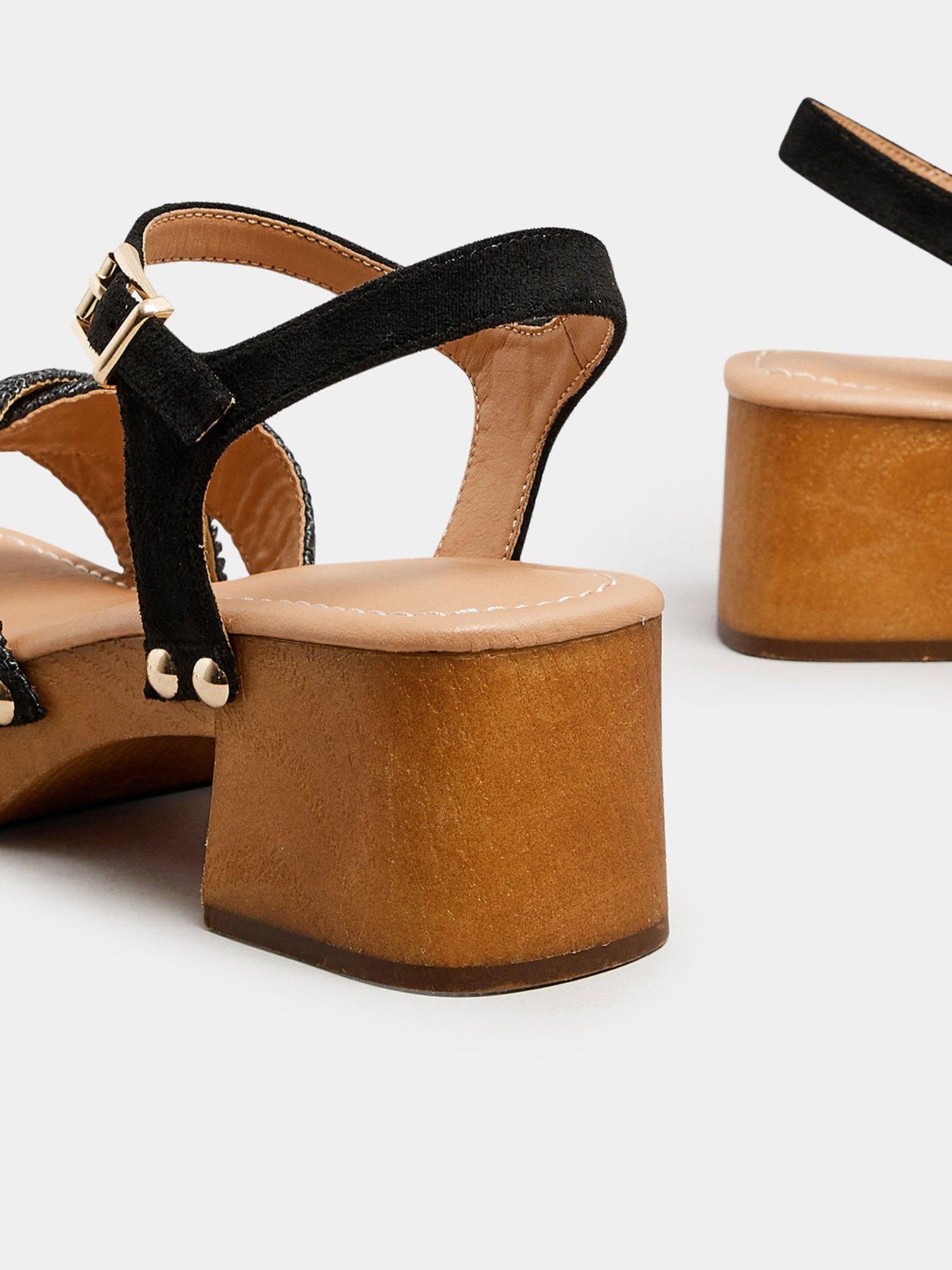  image of yours-wide-fit-wooden-clog-sandal