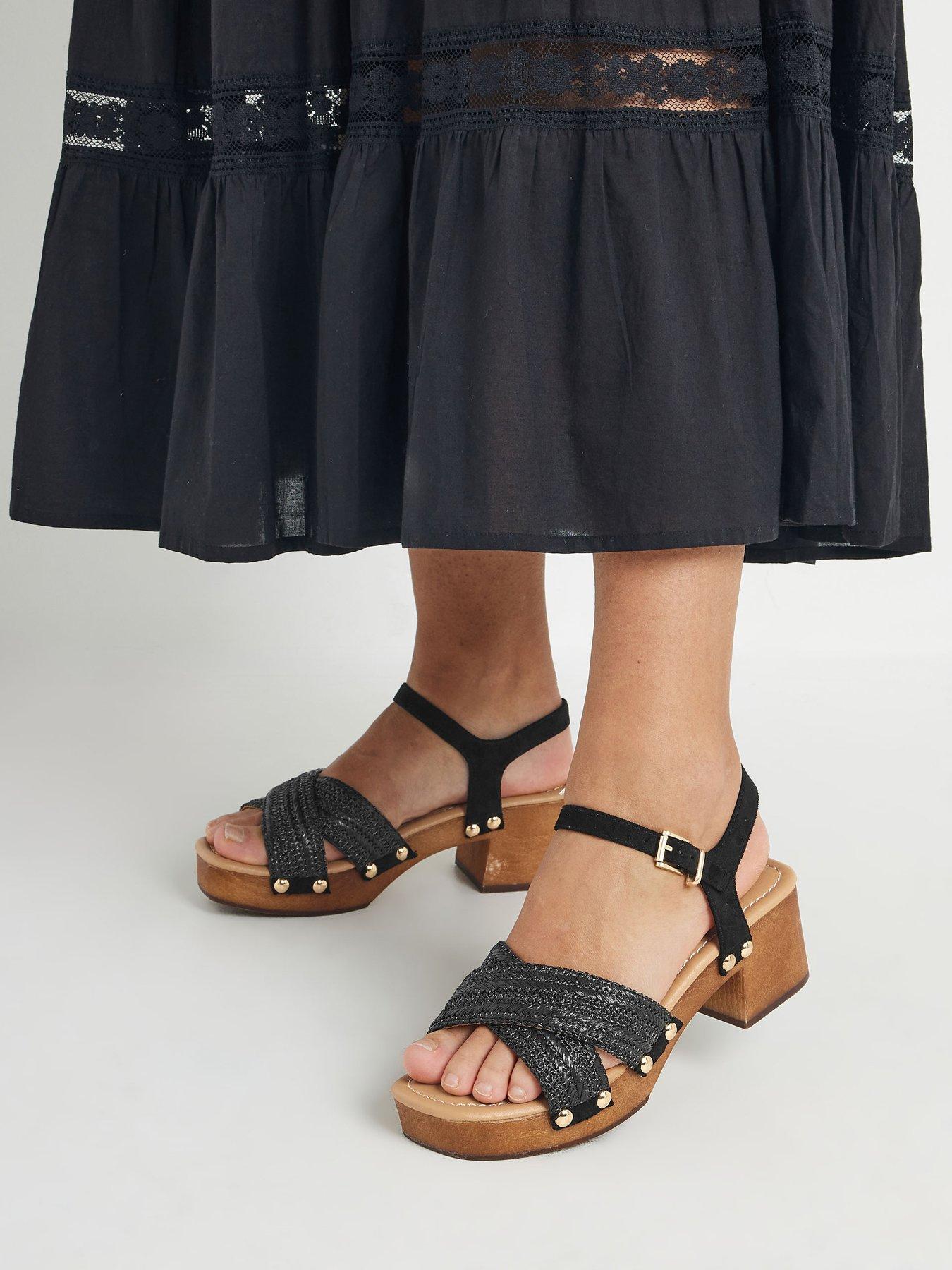  image of yours-wide-fit-wooden-clog-sandal