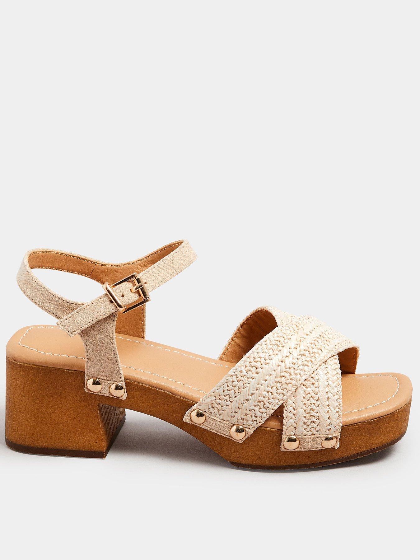  image of yours-wide-fit-wooden-clog-sandal