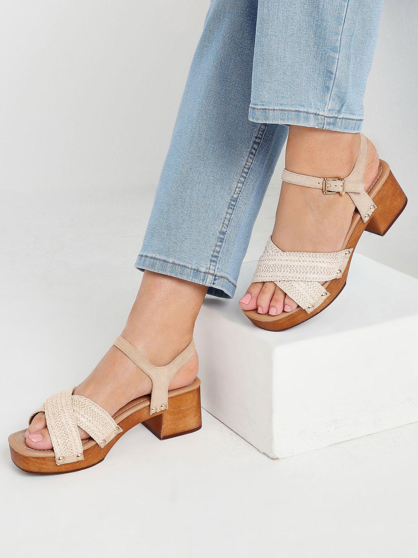  image of yours-wide-fit-wooden-clog-sandal