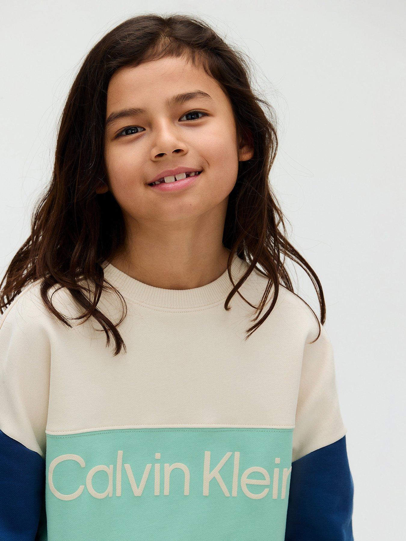 Image 4 of 5 of Calvin Klein Jeans Boys Terry Colour Block Sweatshirt - Multi