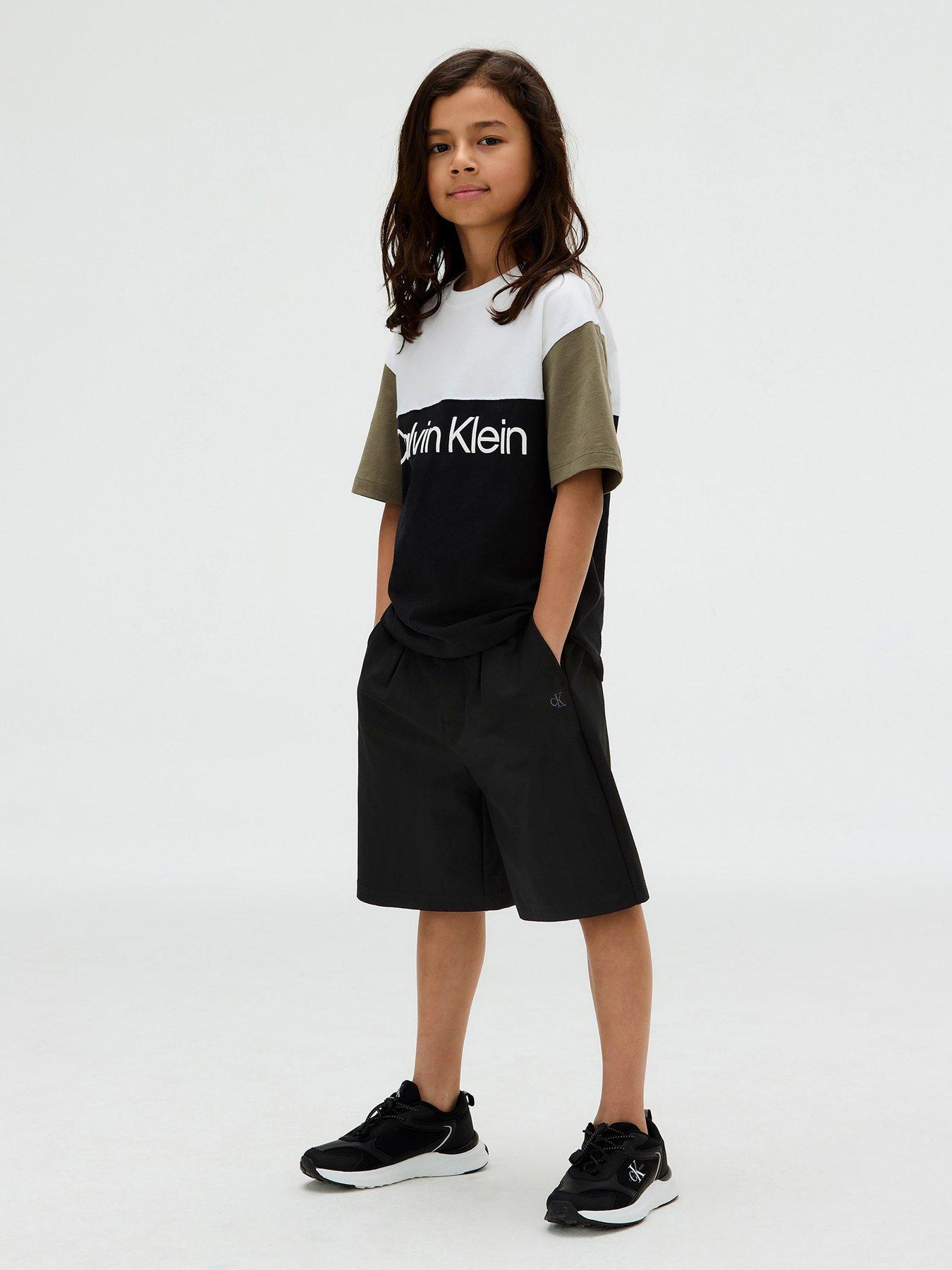 Image 3 of 5 of Calvin Klein Jeans Boys Colour Block Short Sleeve T-Shirt - Black
