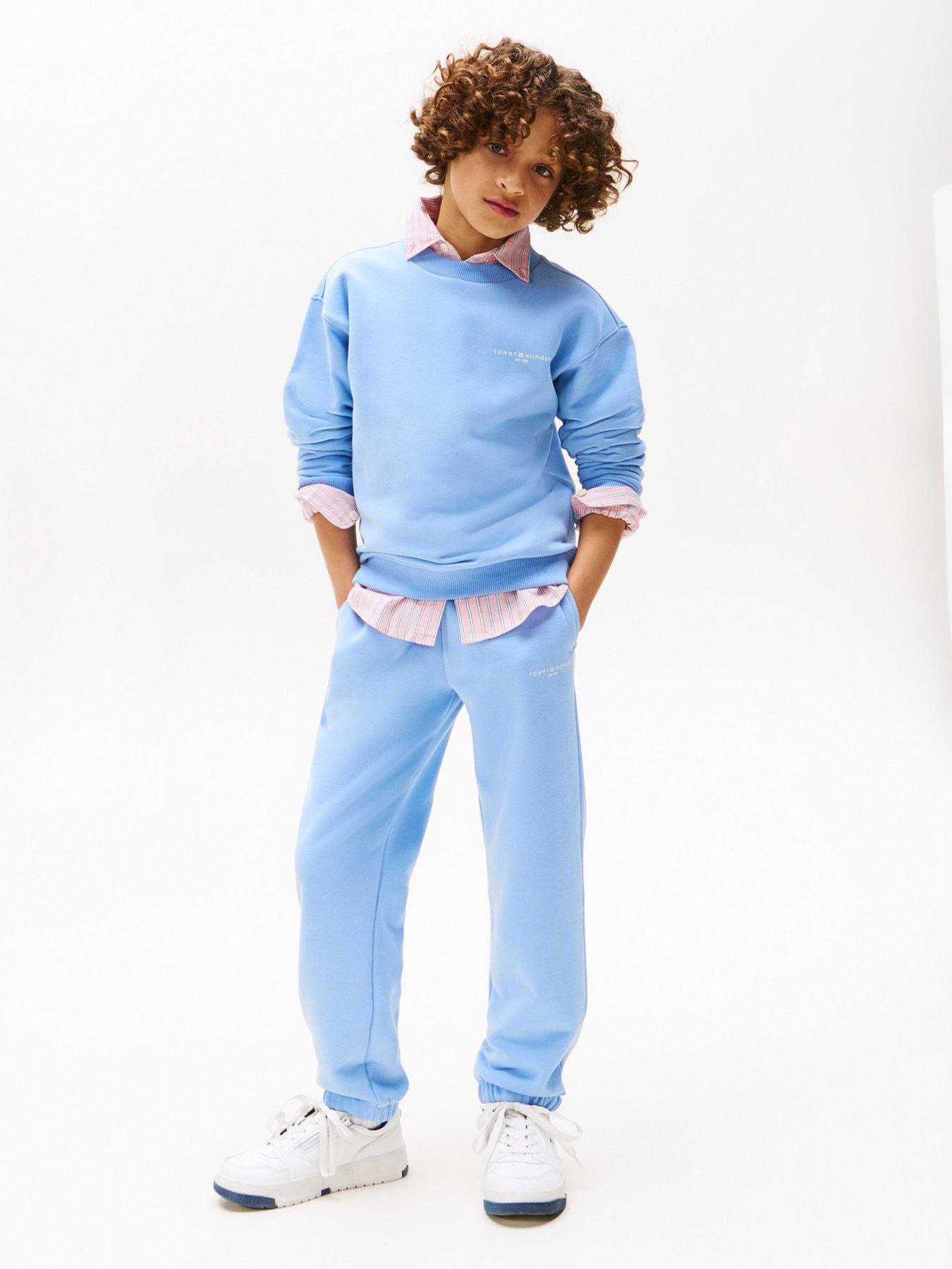 undefined Boys Mini Corp Sweat Top And Jogger Set - Blue